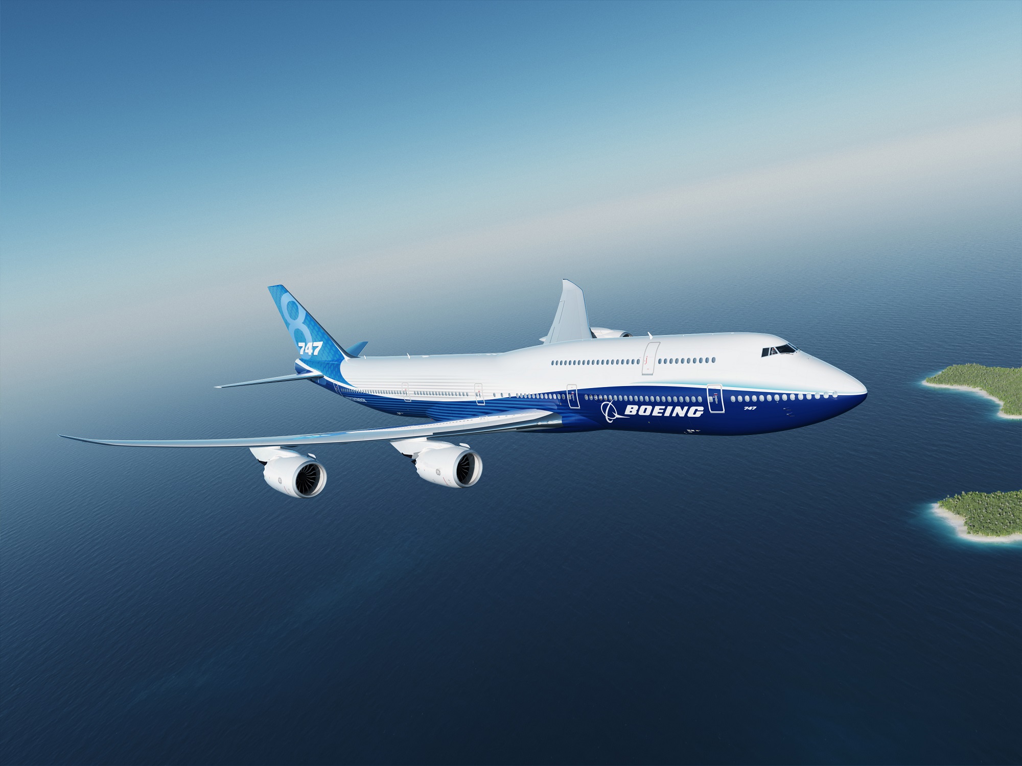 A Boeing 747 in flight.