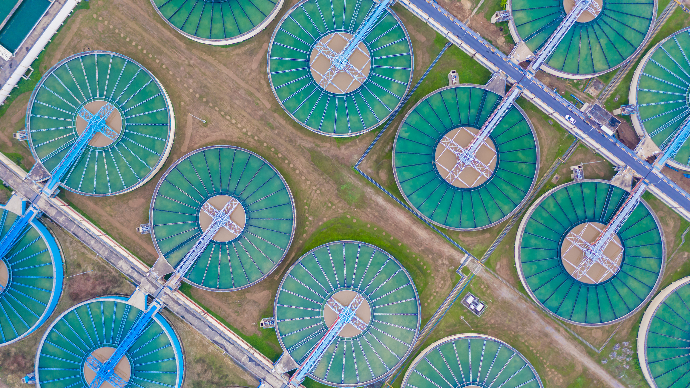 A water treatment plant.