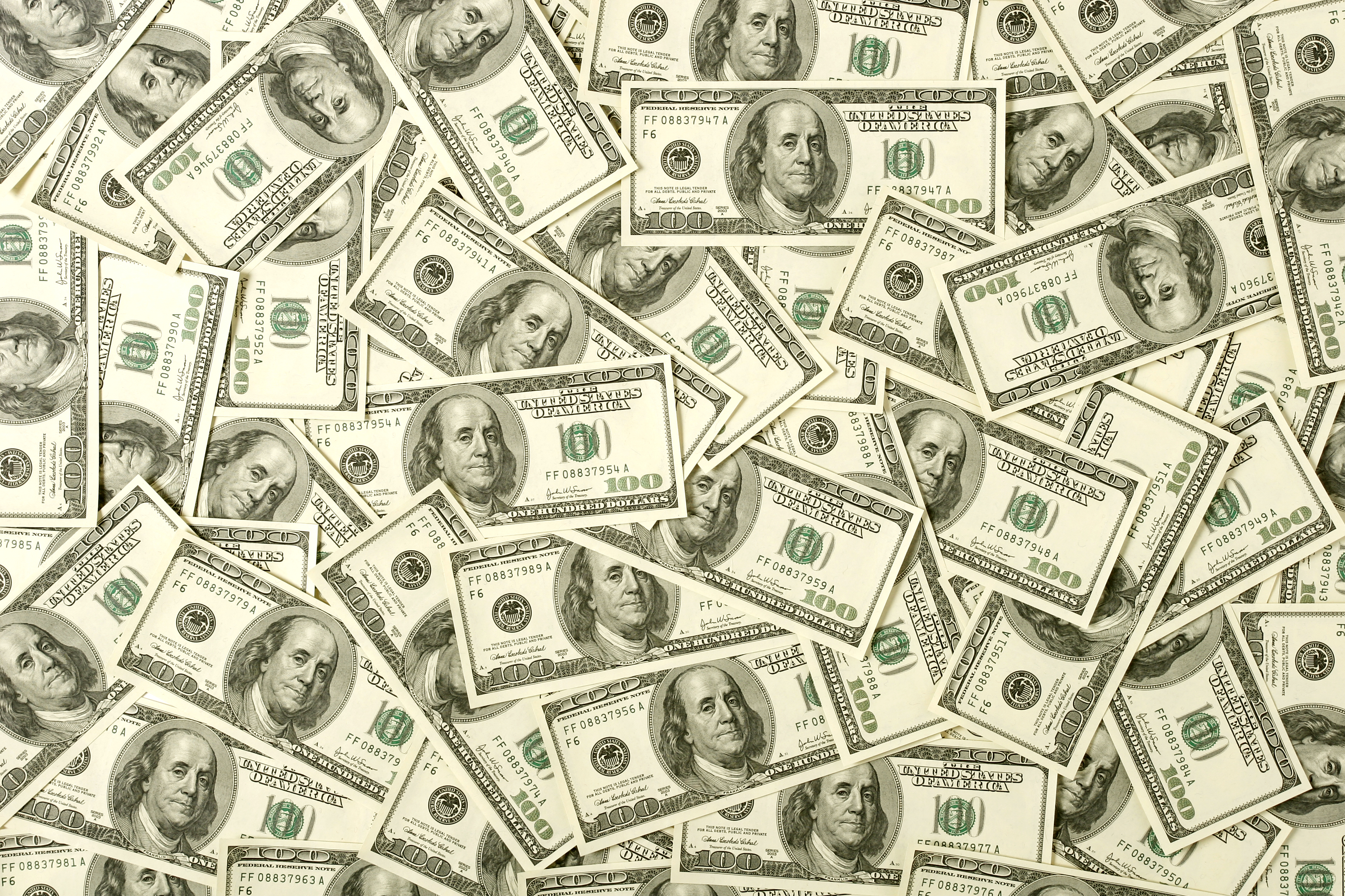 Hundred dollar bills.