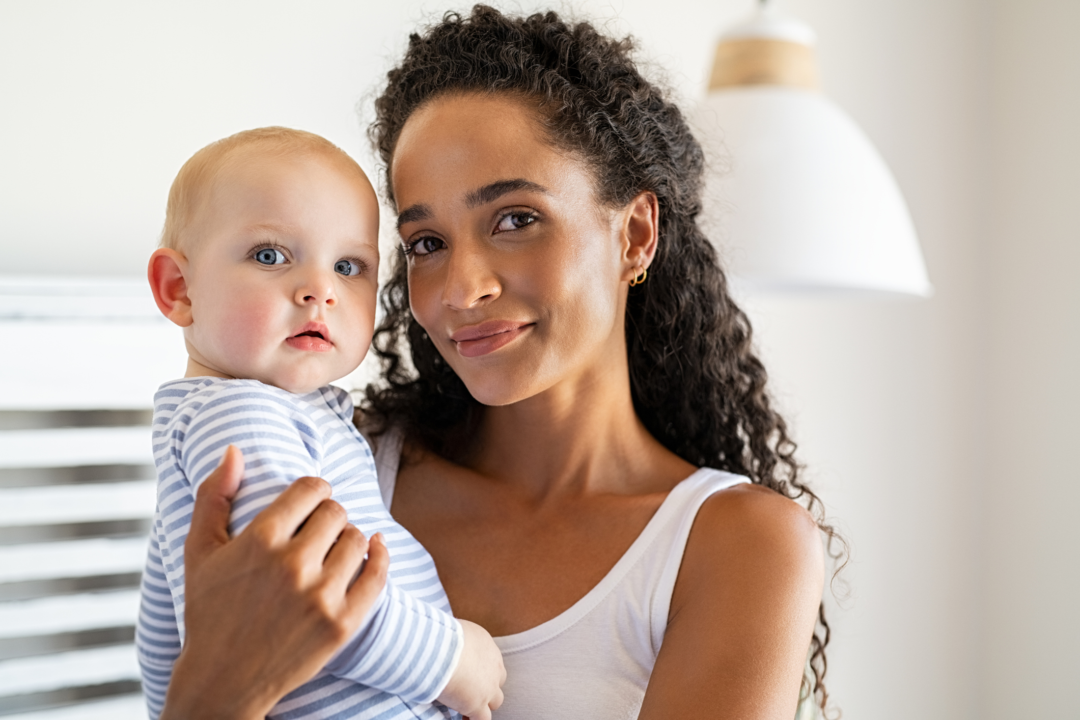 Woman holding baby