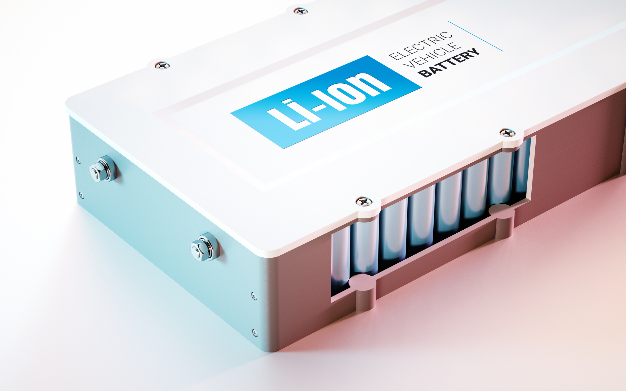A battery pack reads Li-Ion Electric Vehicle Battery.