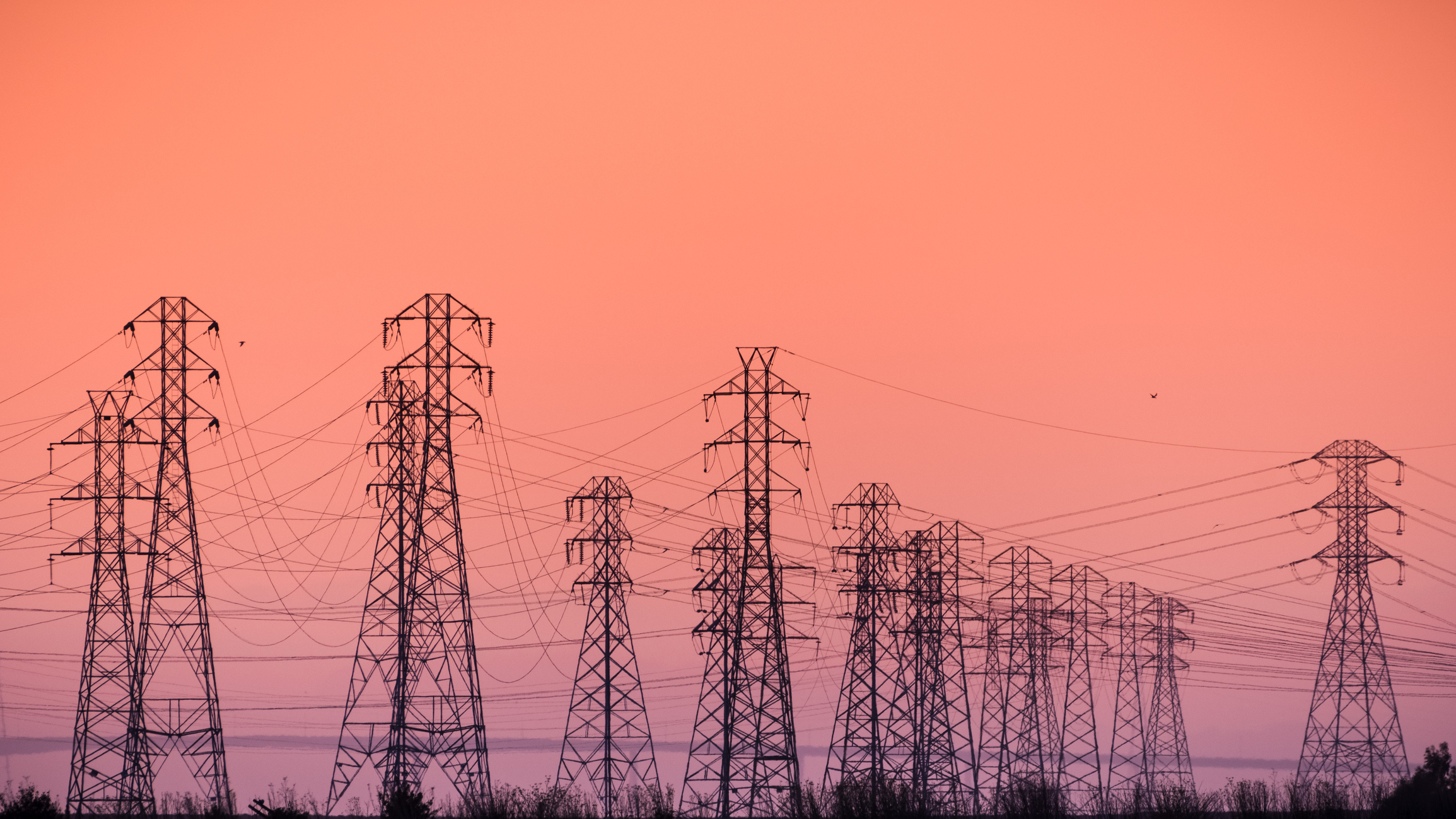 Electrical towers near San Francisco.