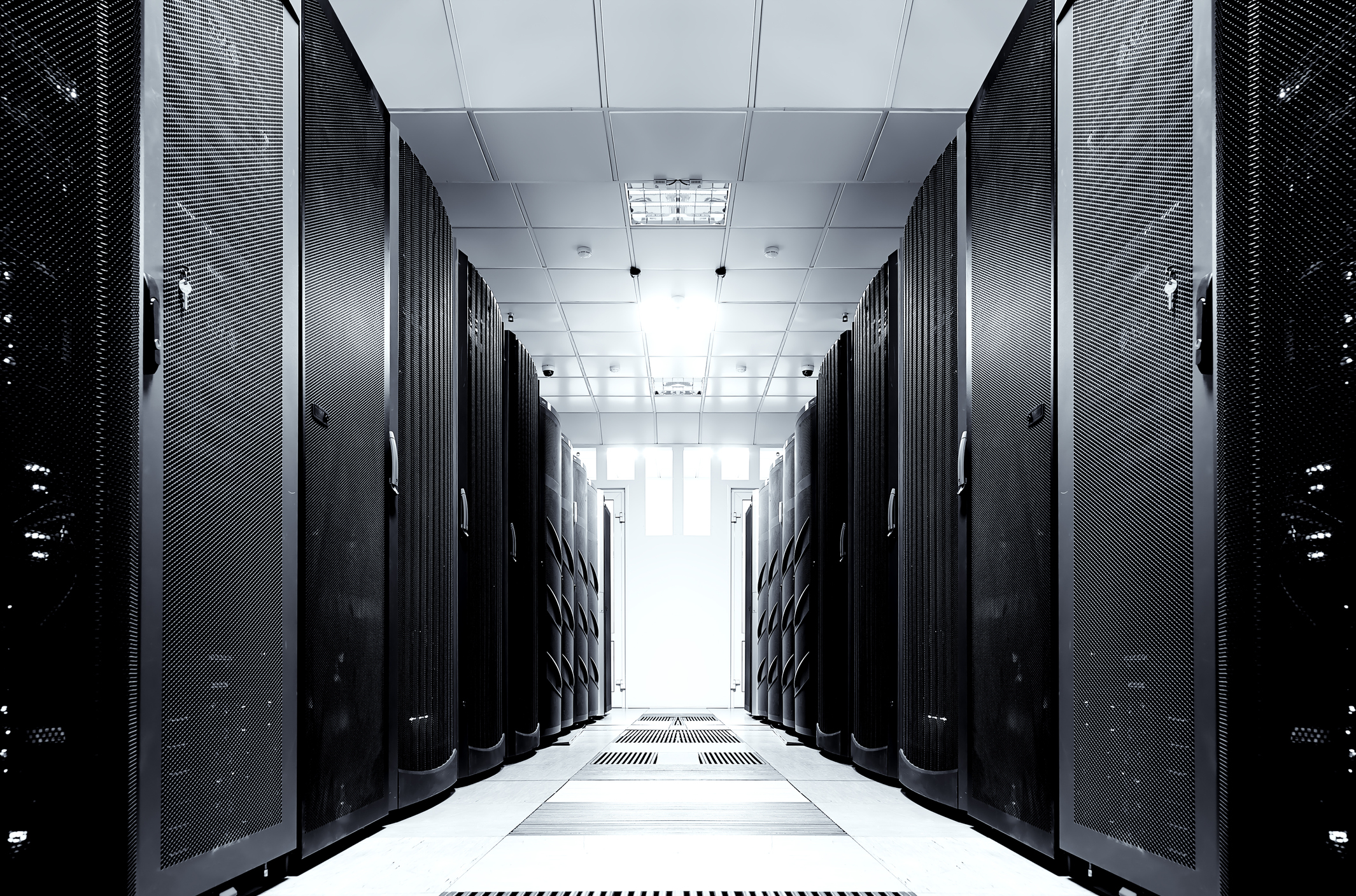 A data center hallway.