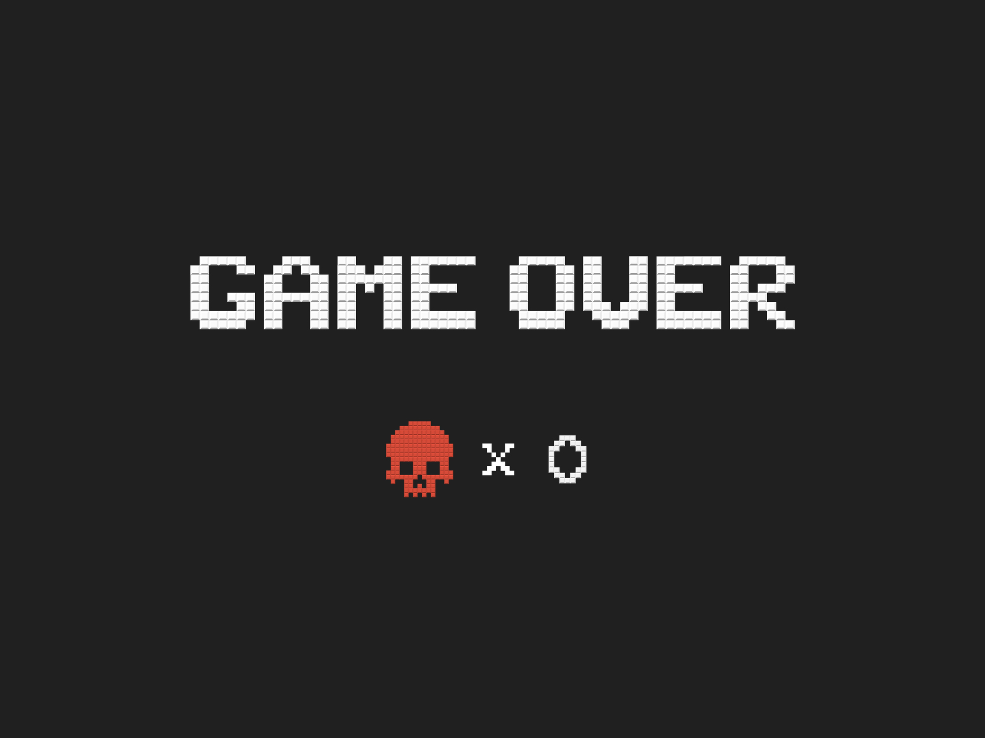 A game over screen.