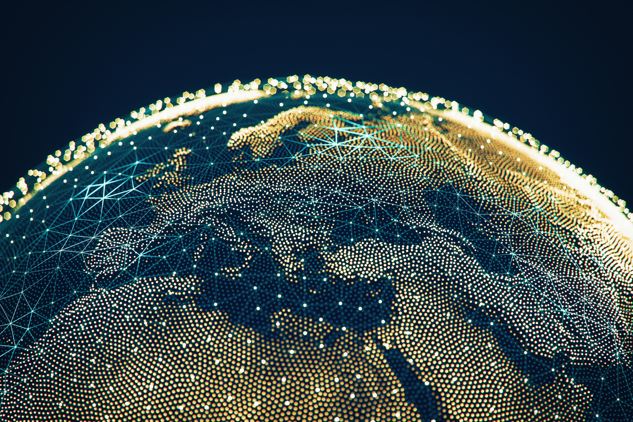 Globe with interconnected networks