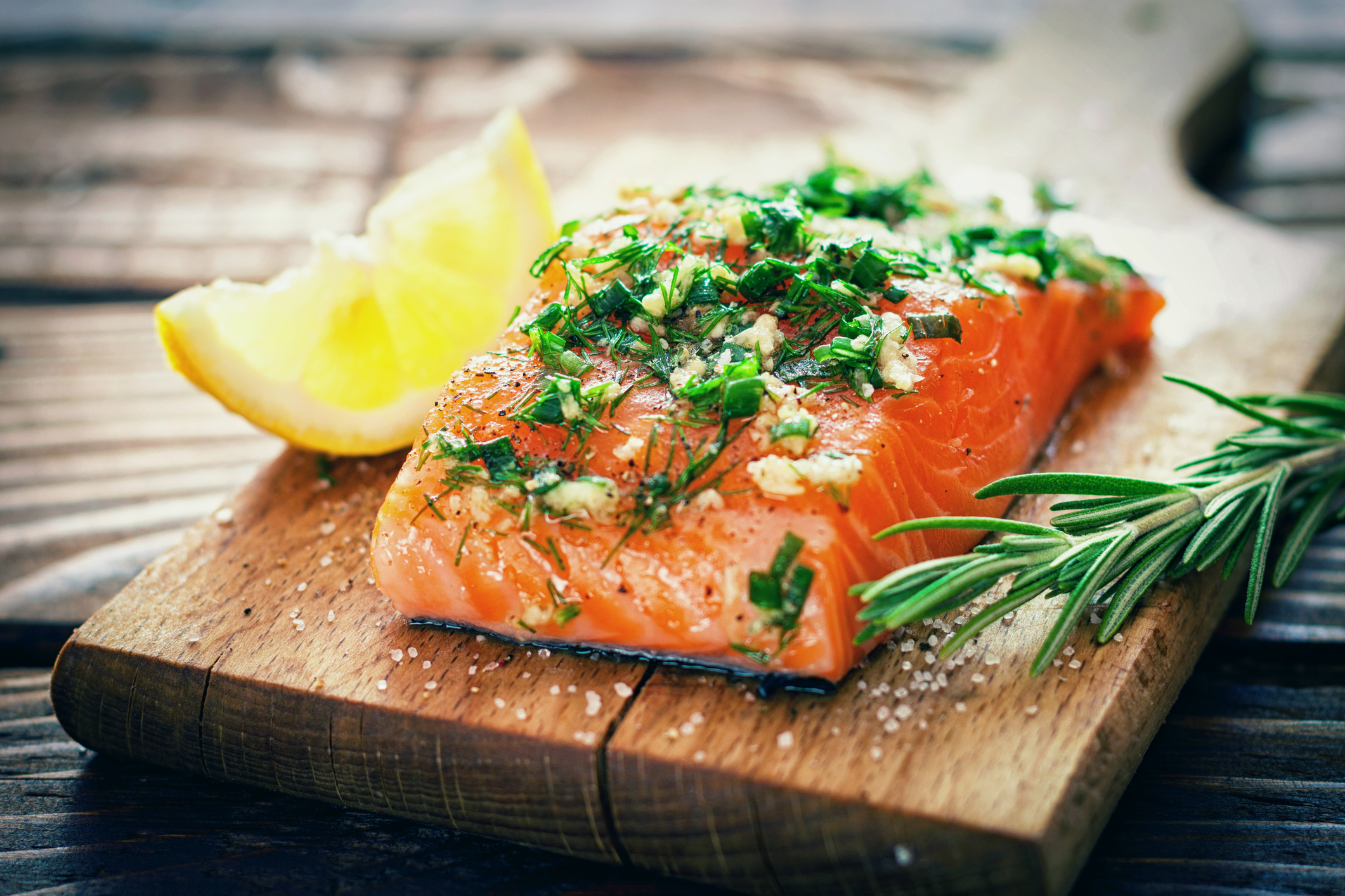 A salmon fillet