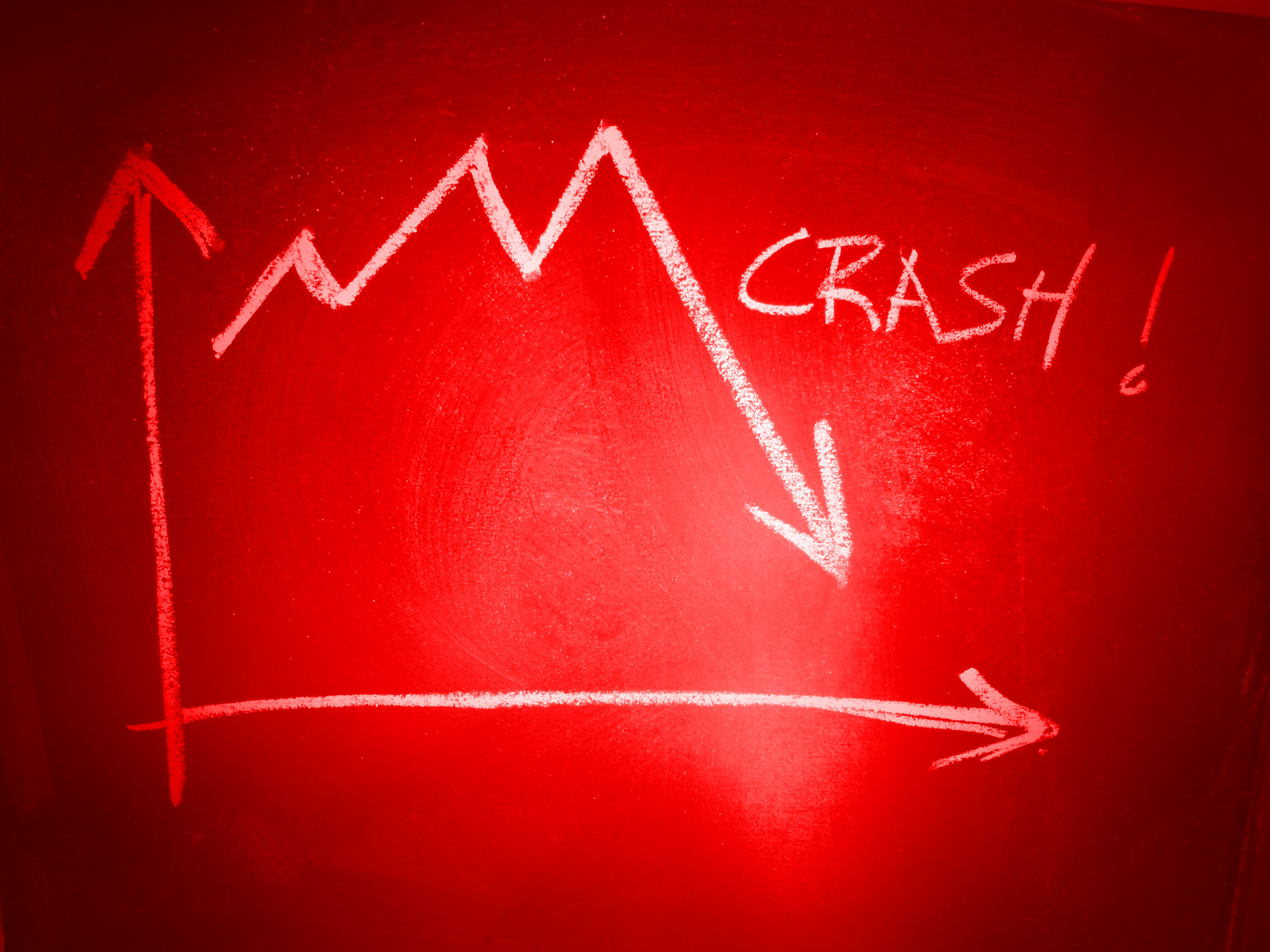 Stock crash red