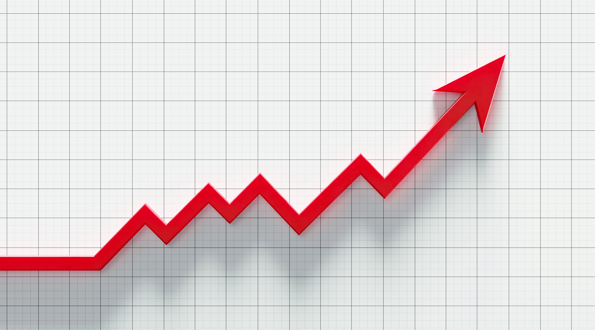 Line moving upward on a chart.