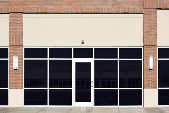 An empty storefront.