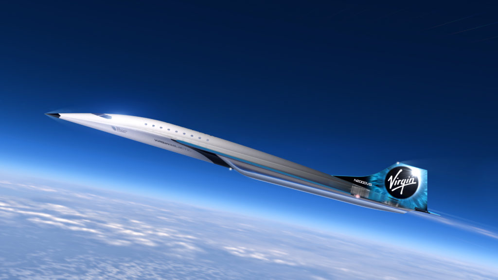 Virgin Galactic's Mach 3 aircraft concept drawing.