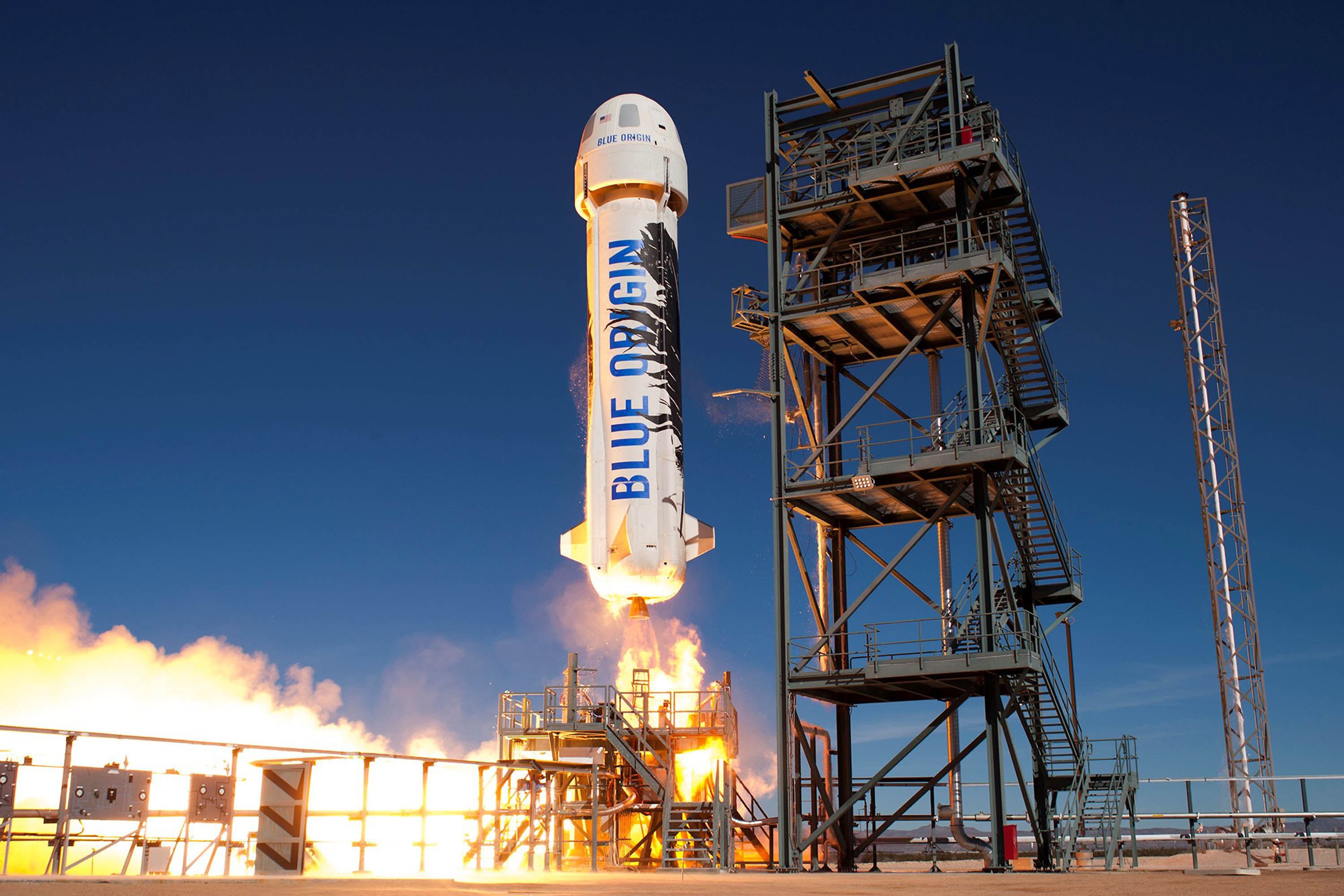 New Shepard rocket launch.