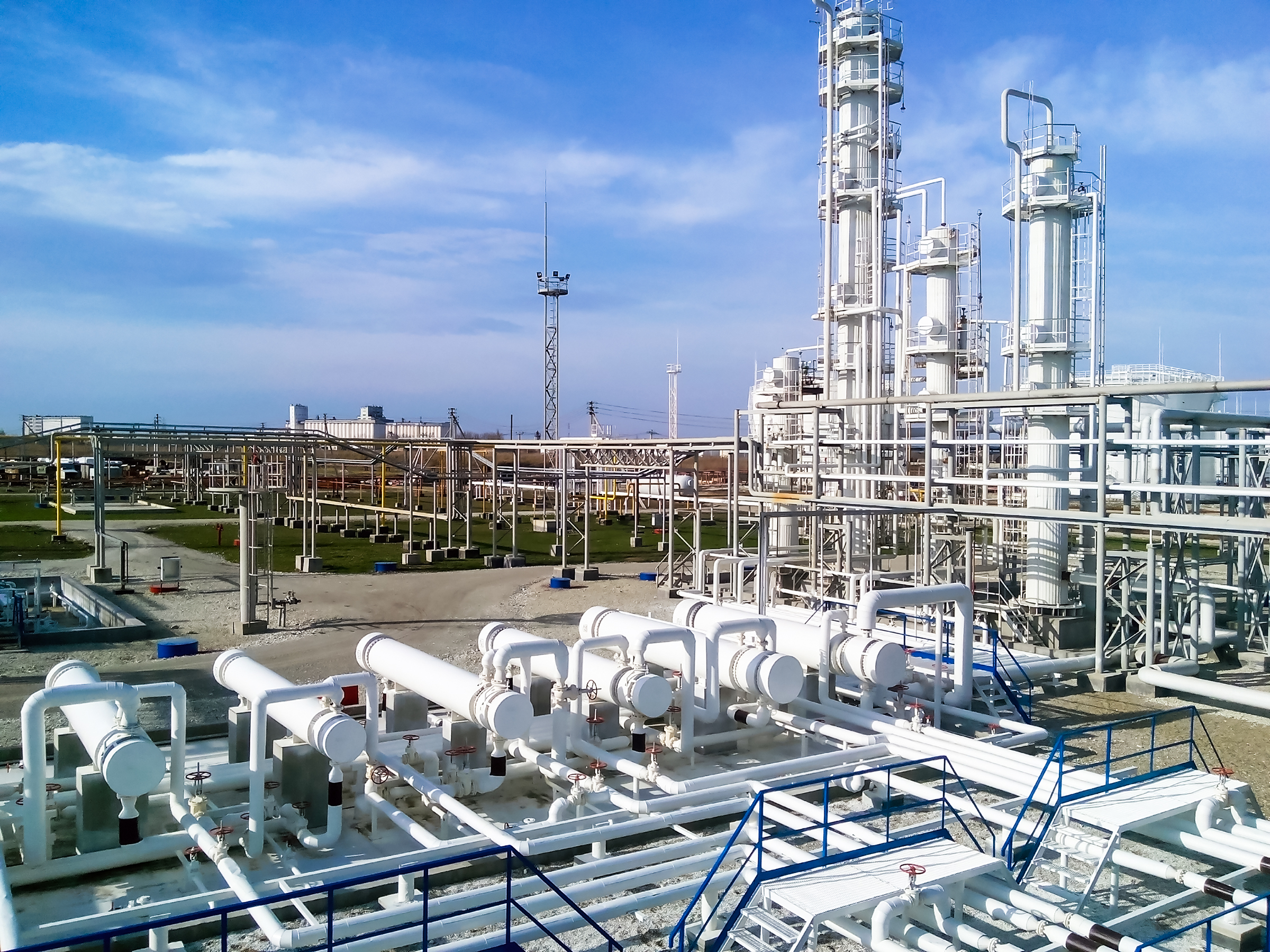 An oil refinery.