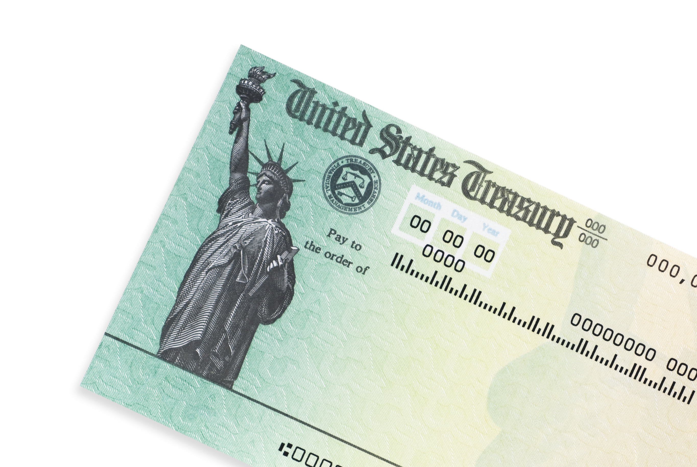 Check from U.S. Treasury Department