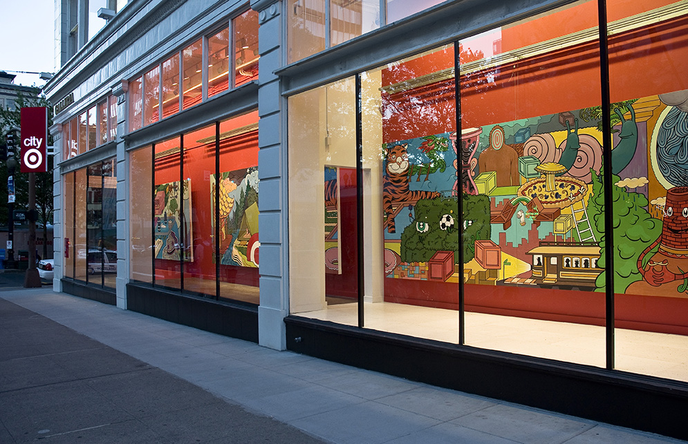 The entrance to small-format Target