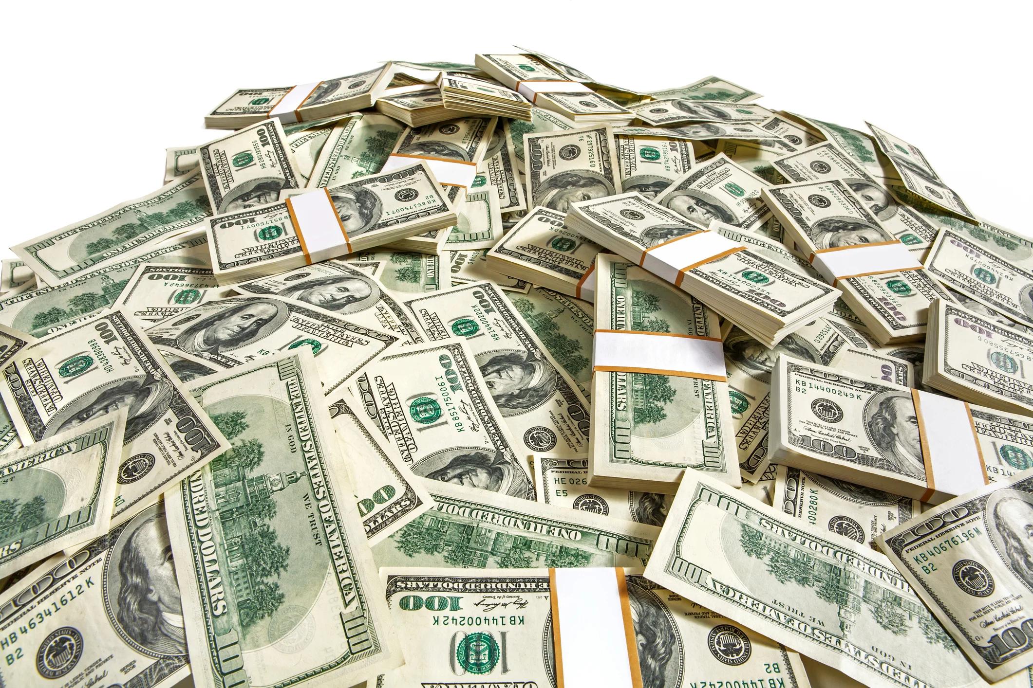 Cash pile getty