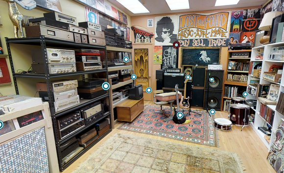 A room displayed in a virtual tour powered by Matterport's software.