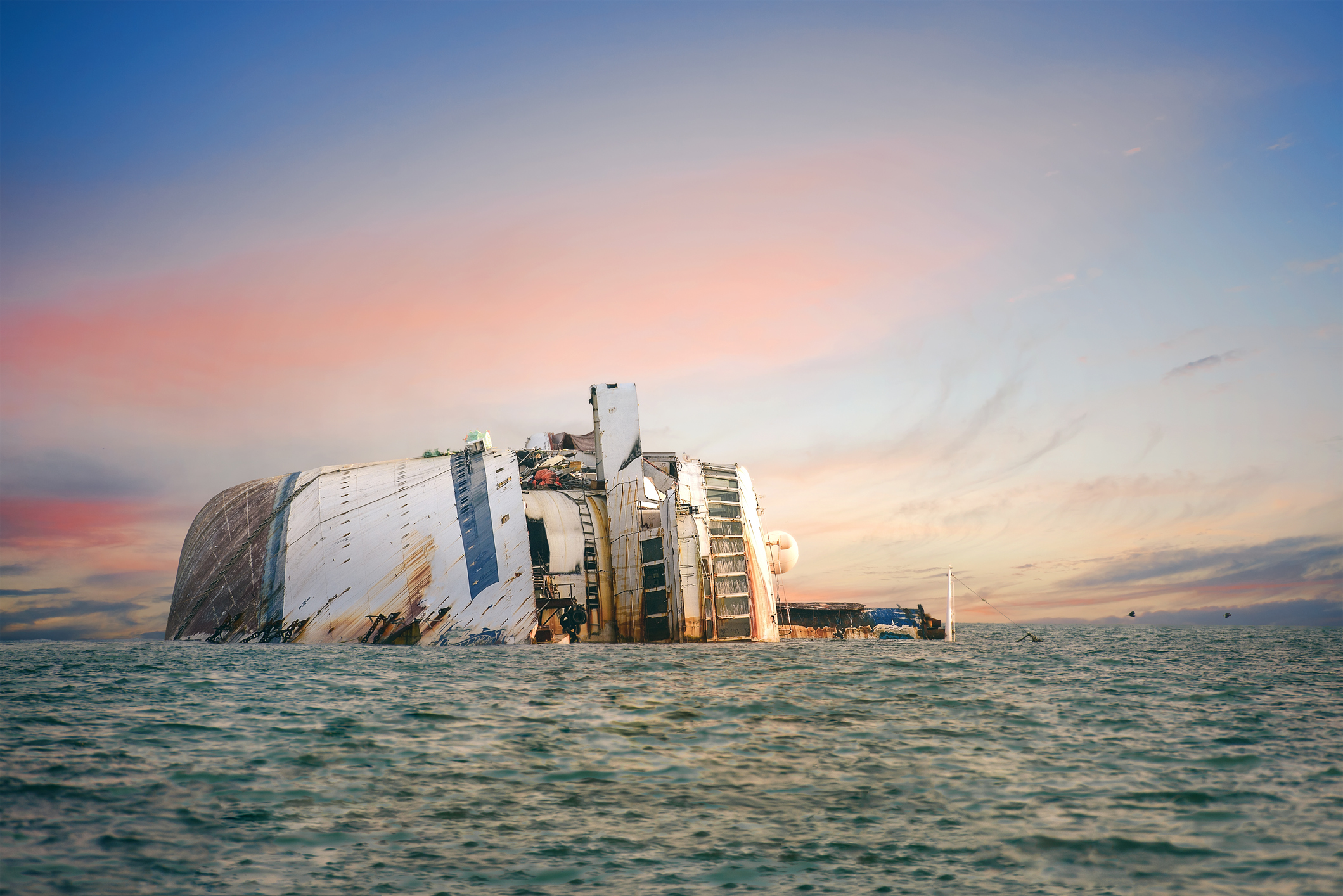 Capsized ship