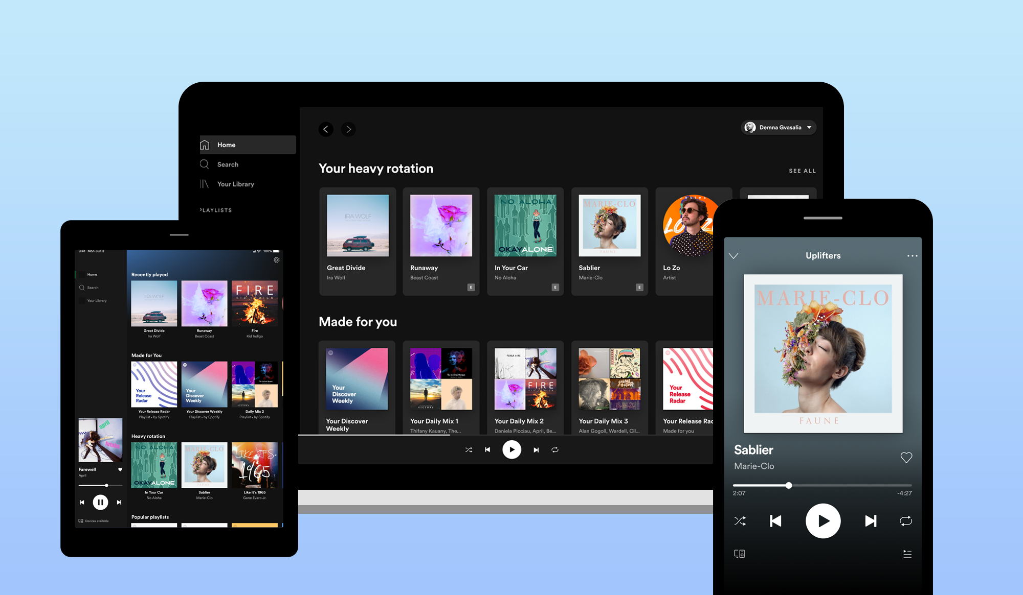 Devices with Spotify on them