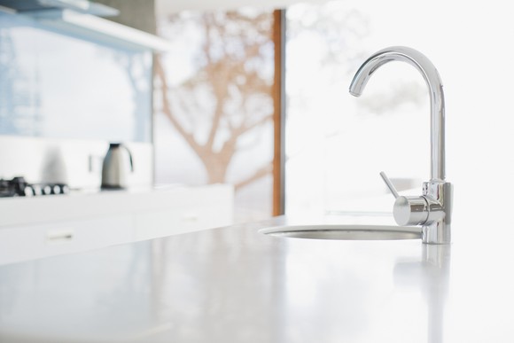 A water faucet.