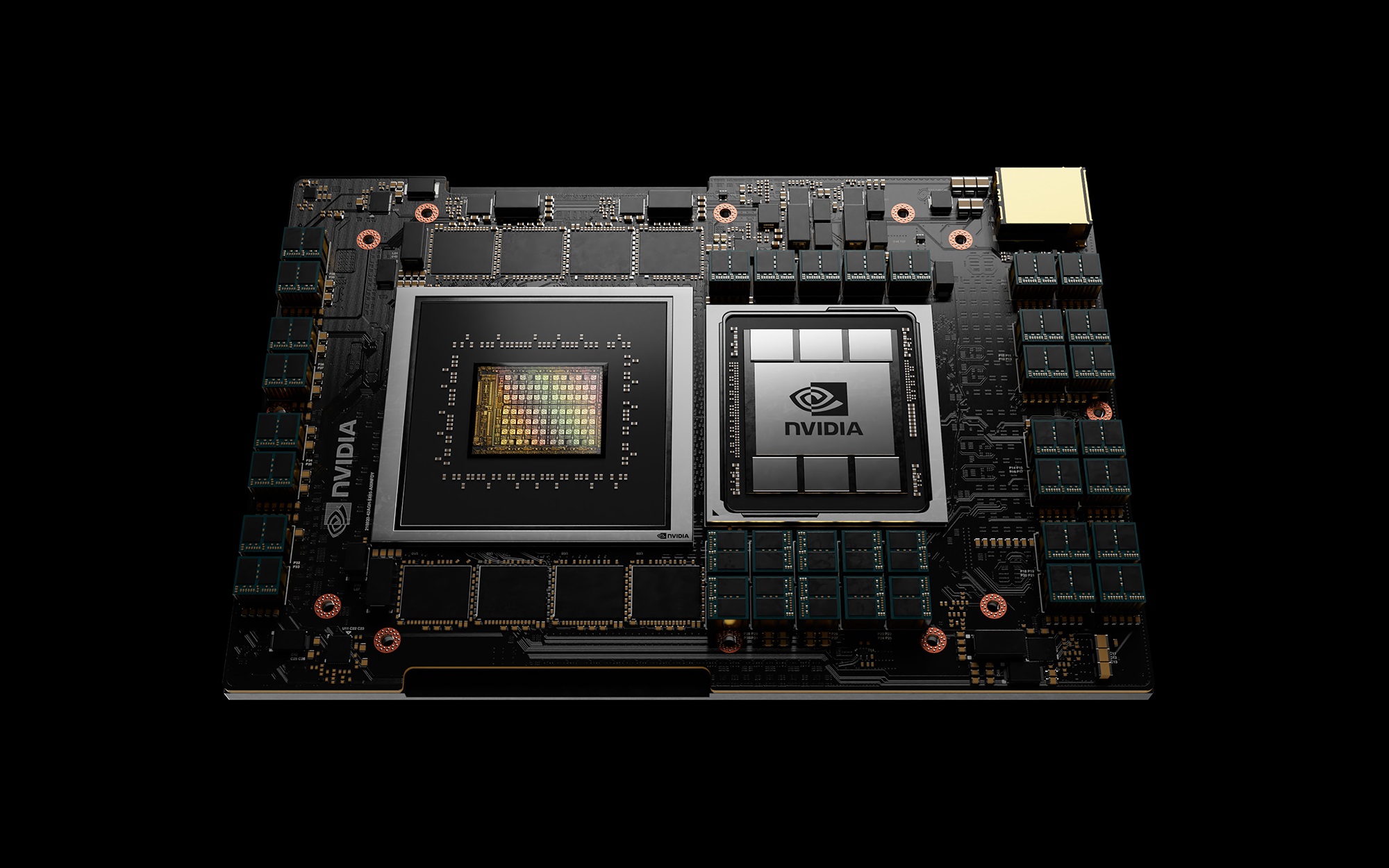 The NVIDIA Grace CPU for data centers.