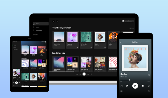 Spotify streamed on different devices