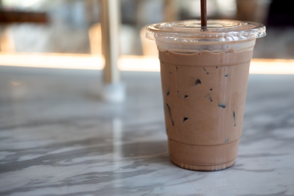 An iced coffee.