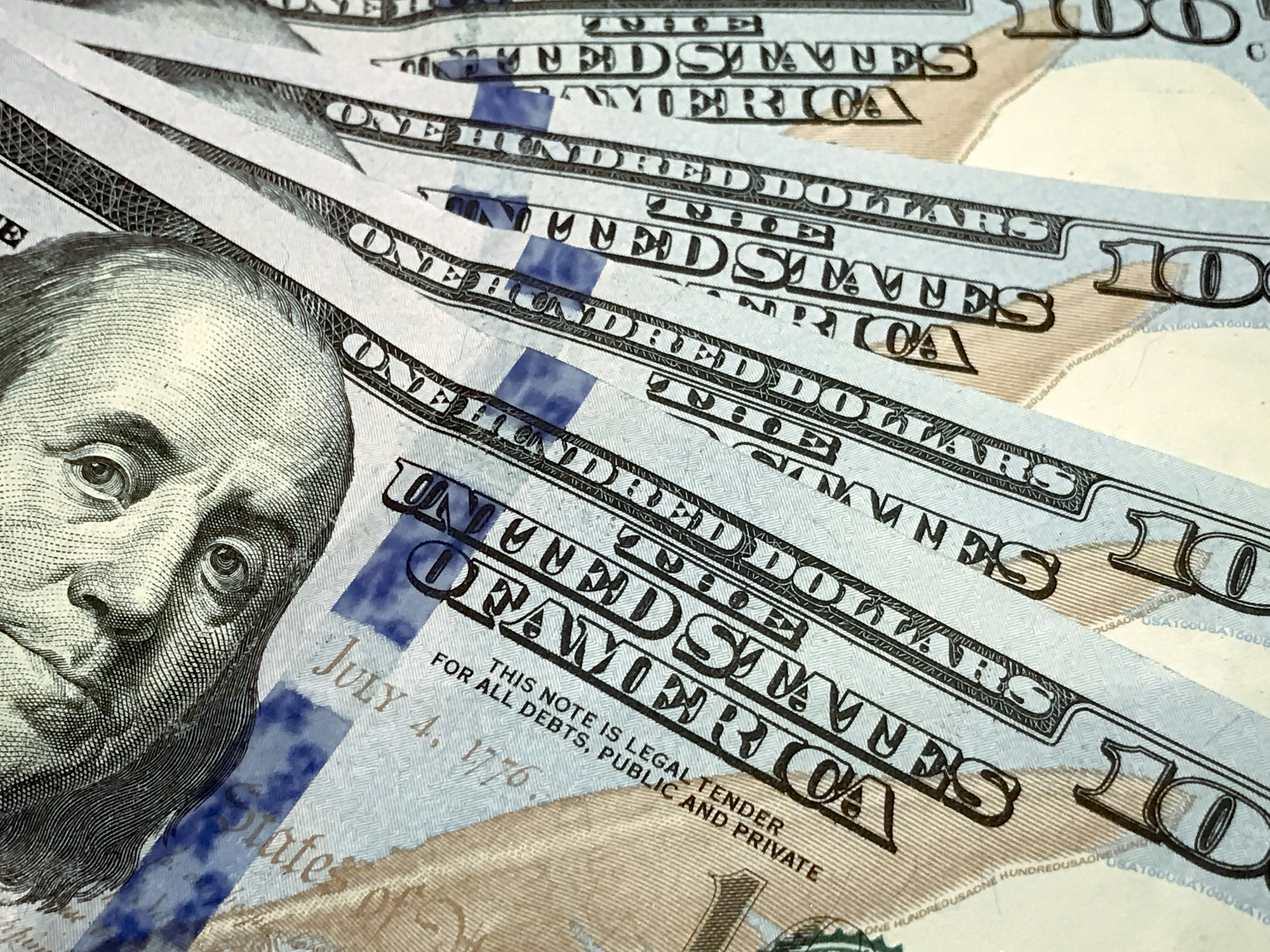 Four $100 bills.