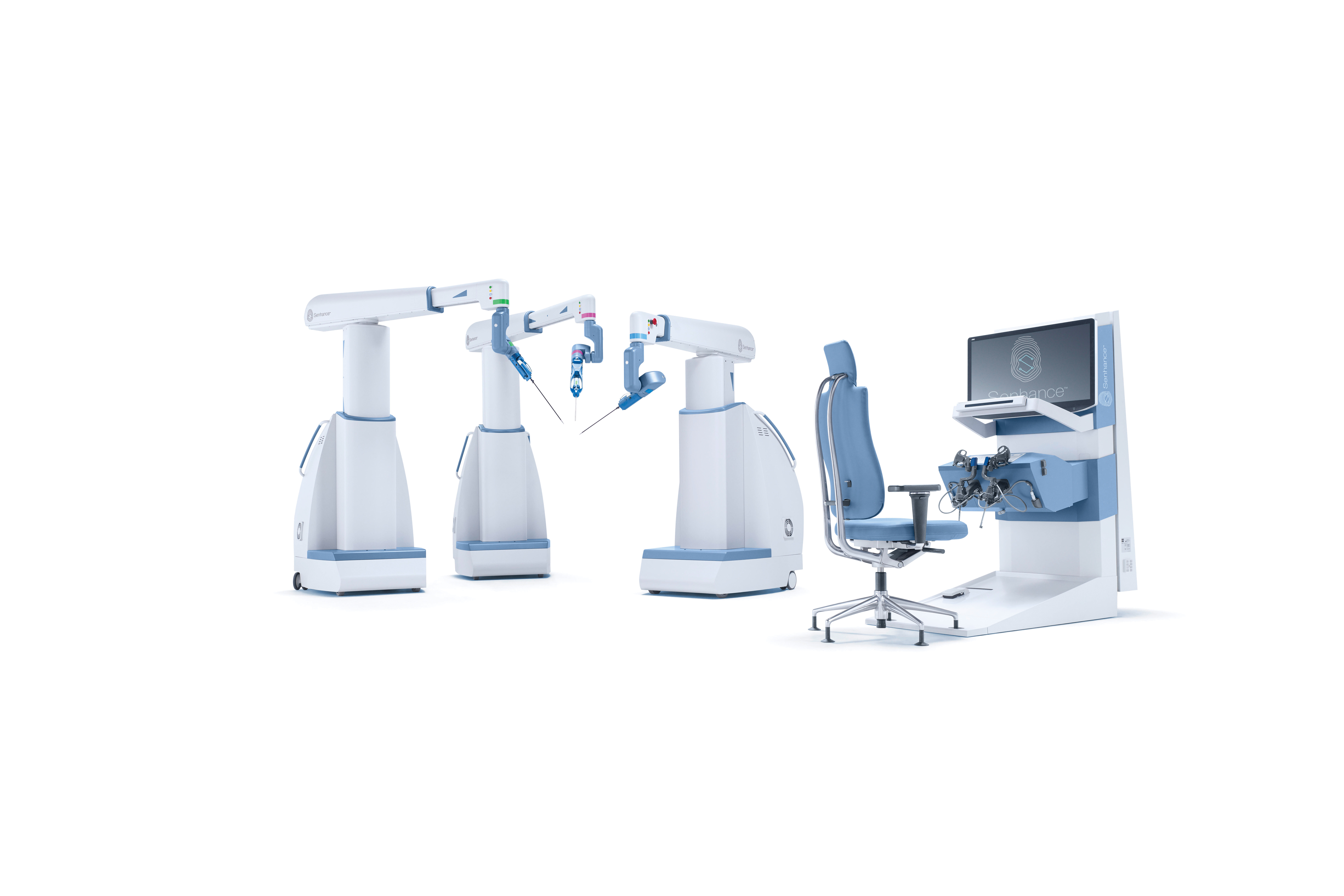 Senhance_3 arm_console right_logo on screen_white