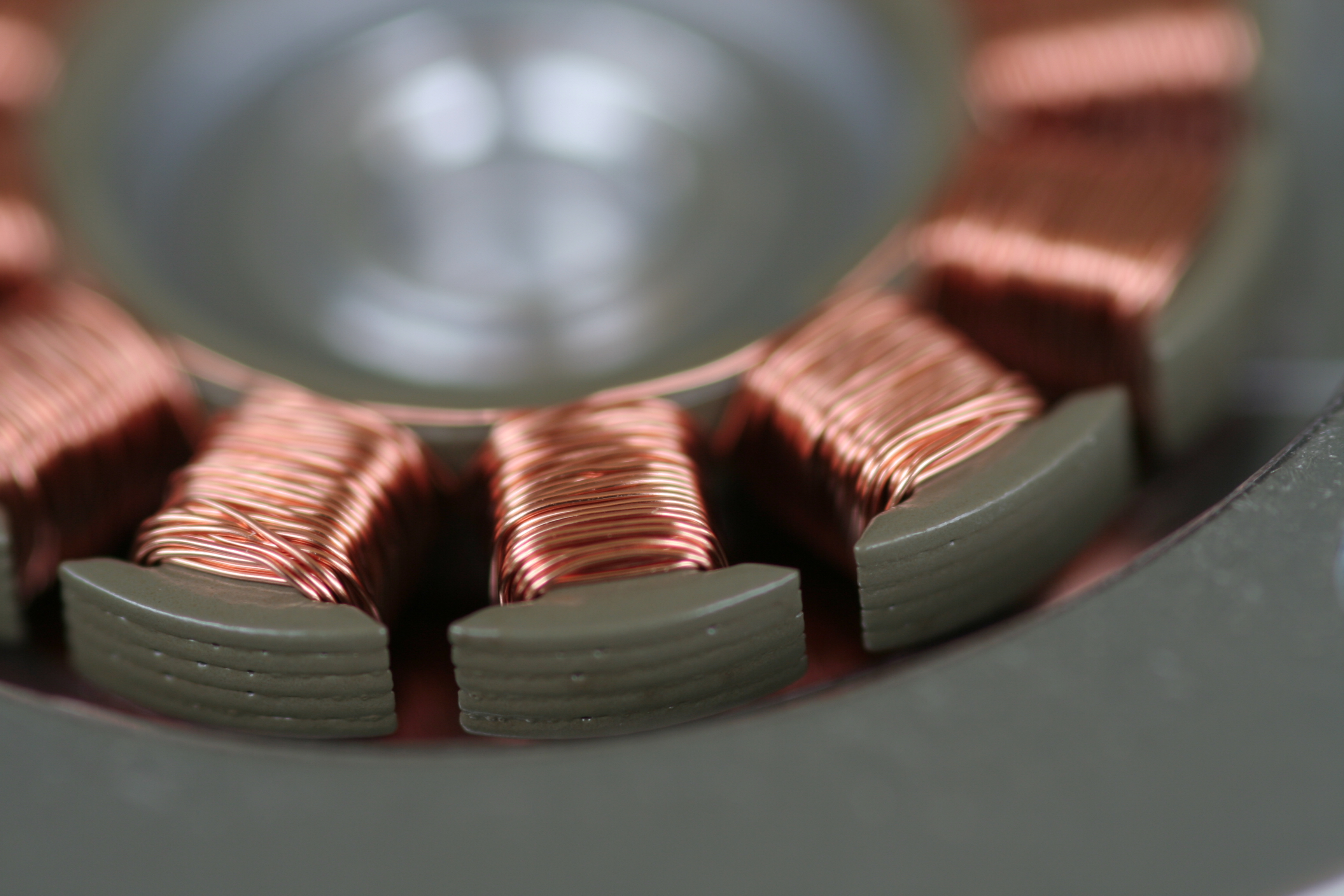 copper wiring in a motor.