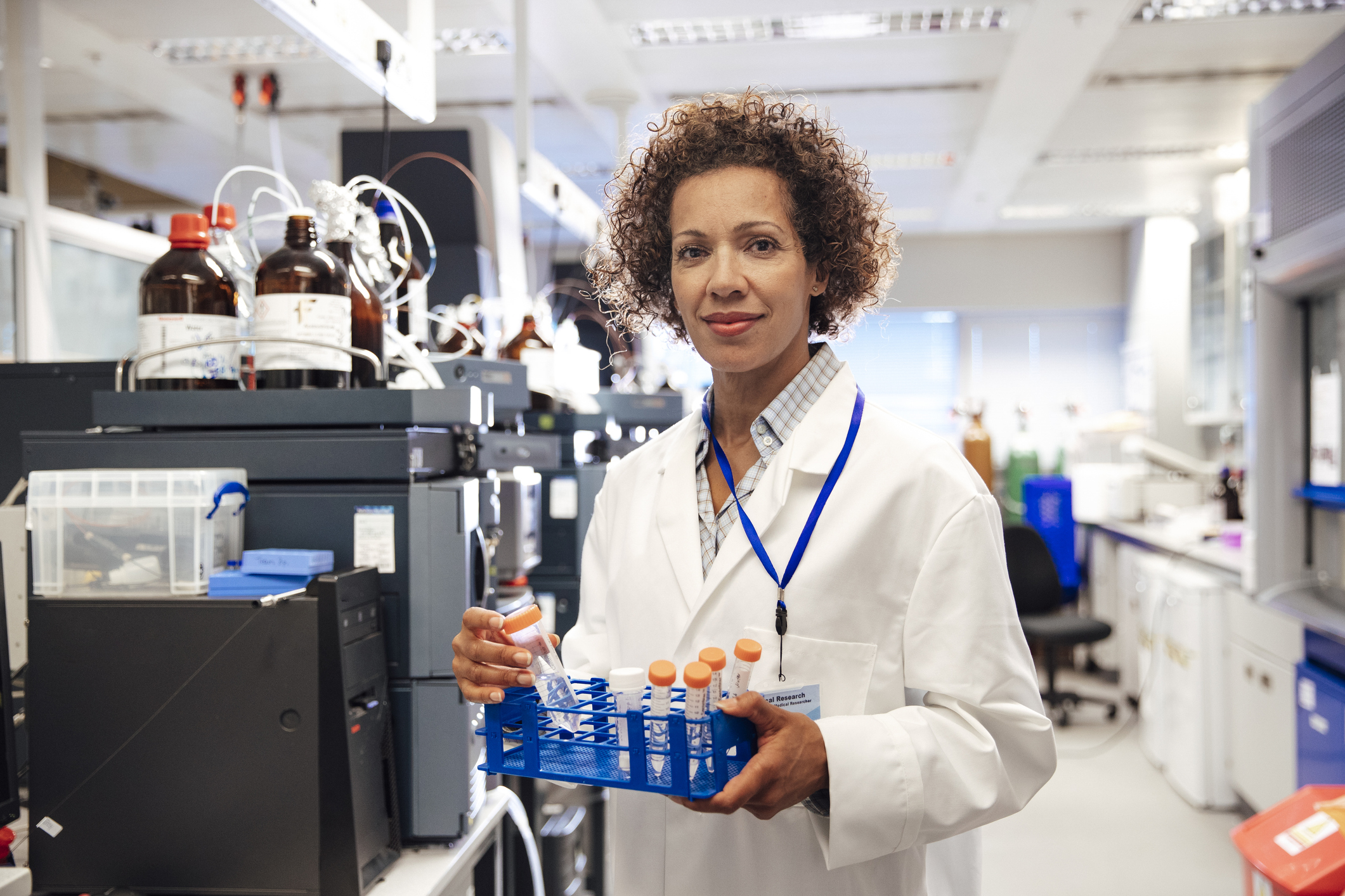 Scientist at work in the laboratory.