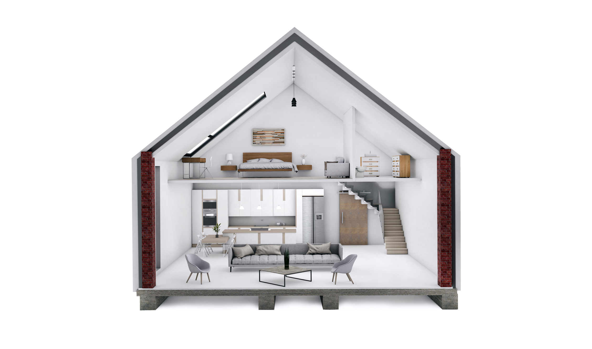 An interior view of a house.