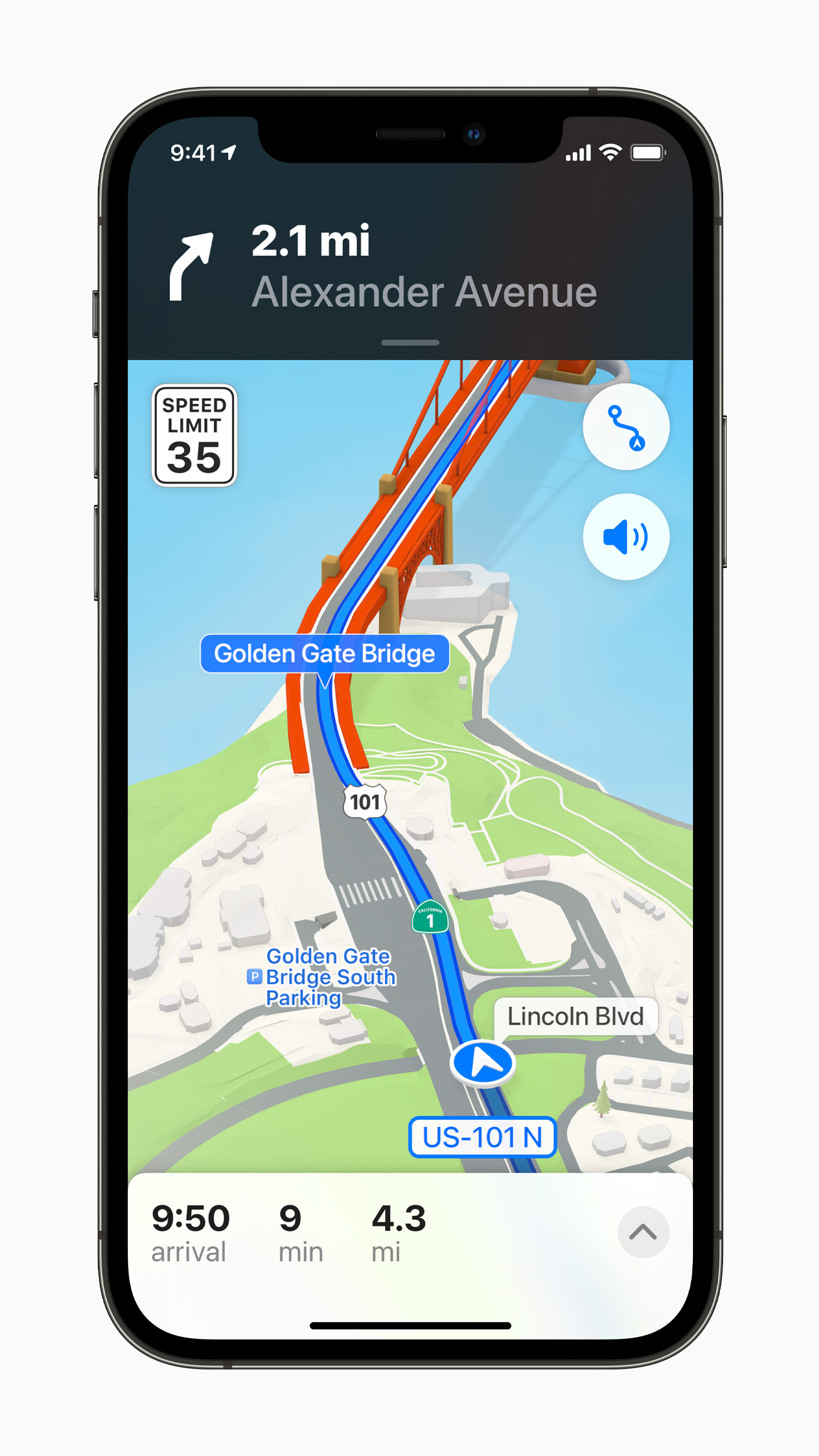 Apple Maps app on an iPhone.