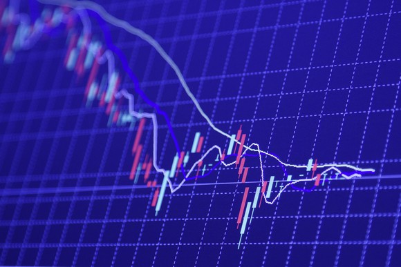 Stock chart going down