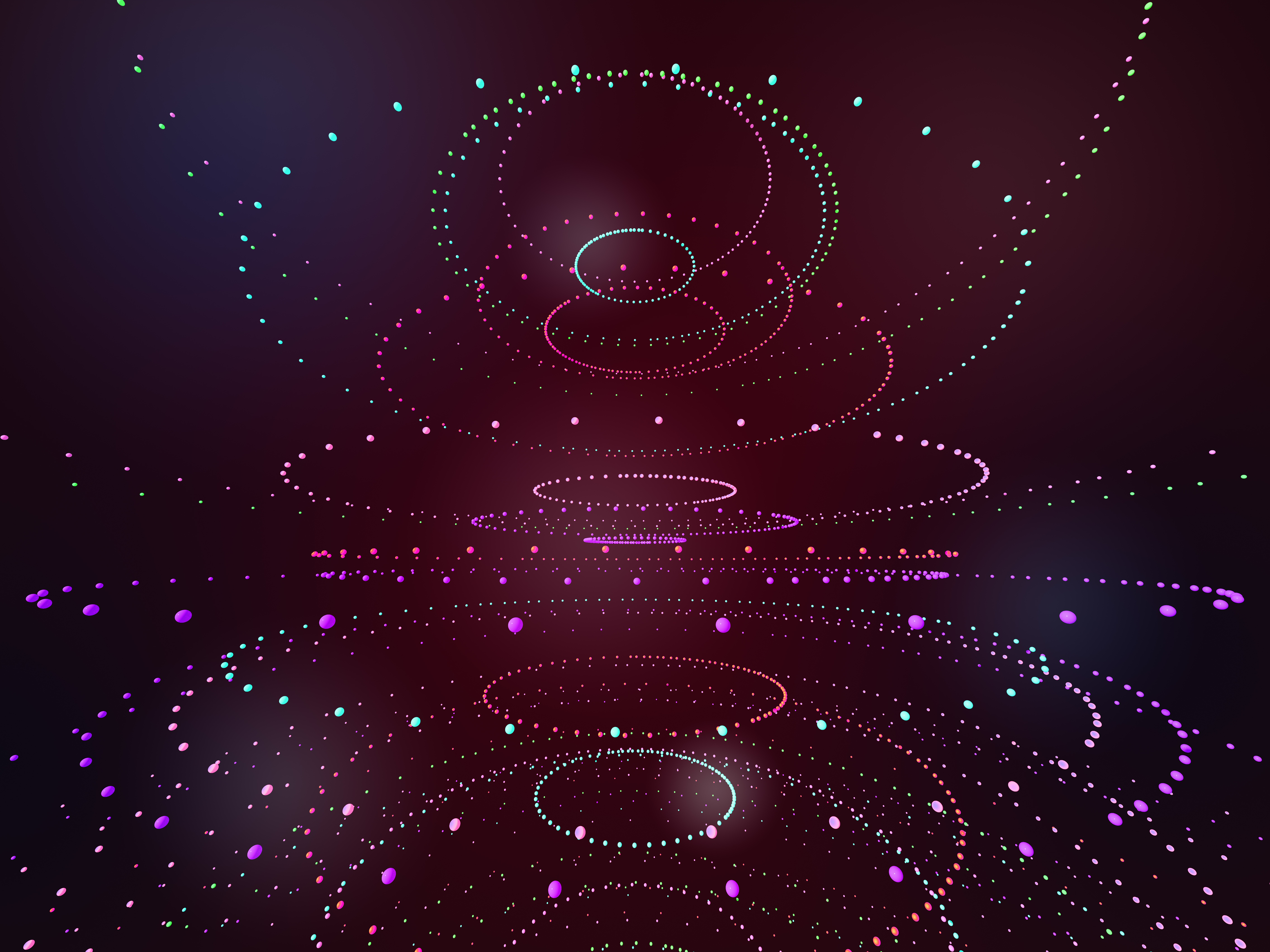 Concept of an artificial intelligence network in cyberspace.