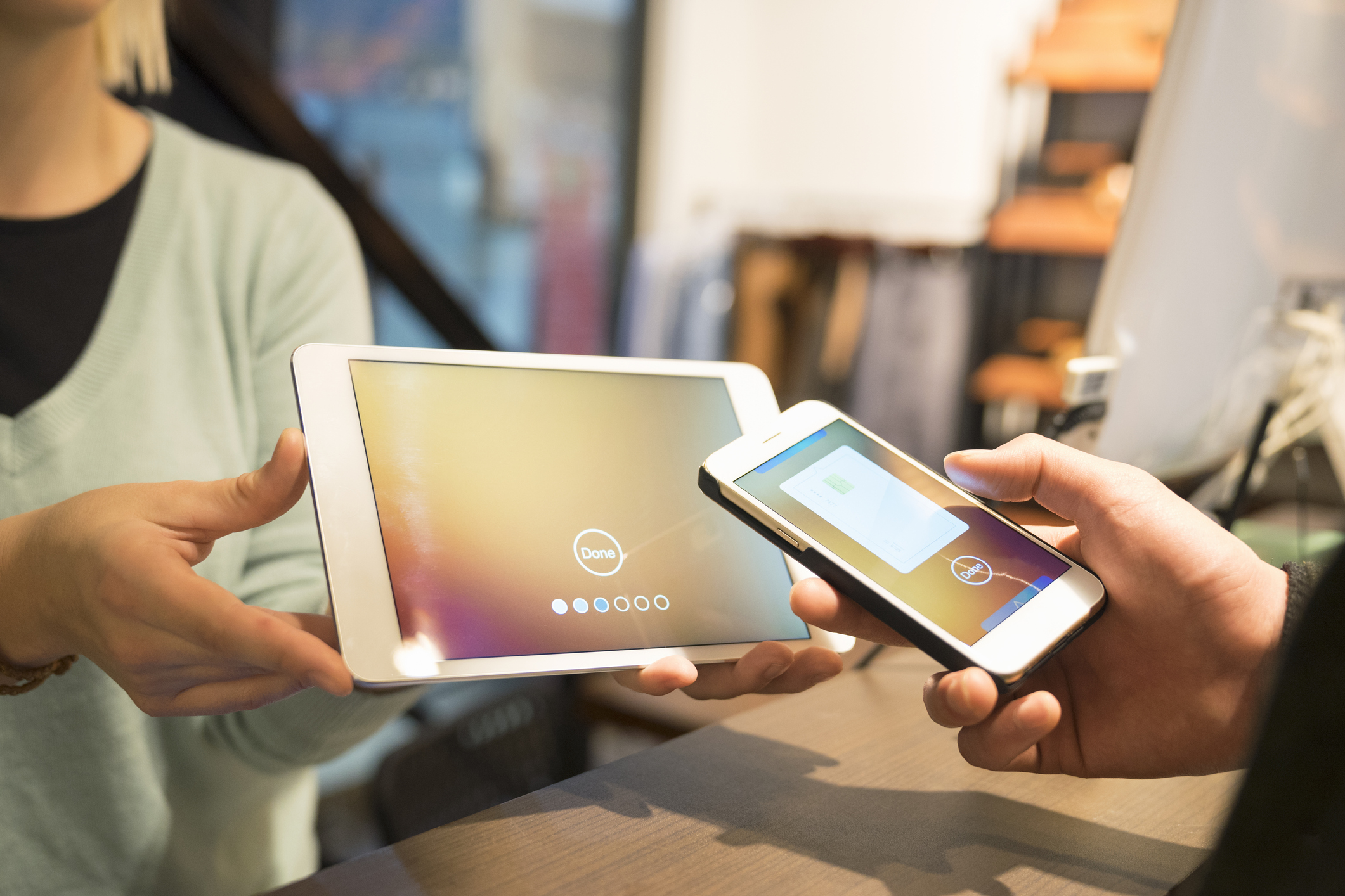 mobile tablet contactless payment