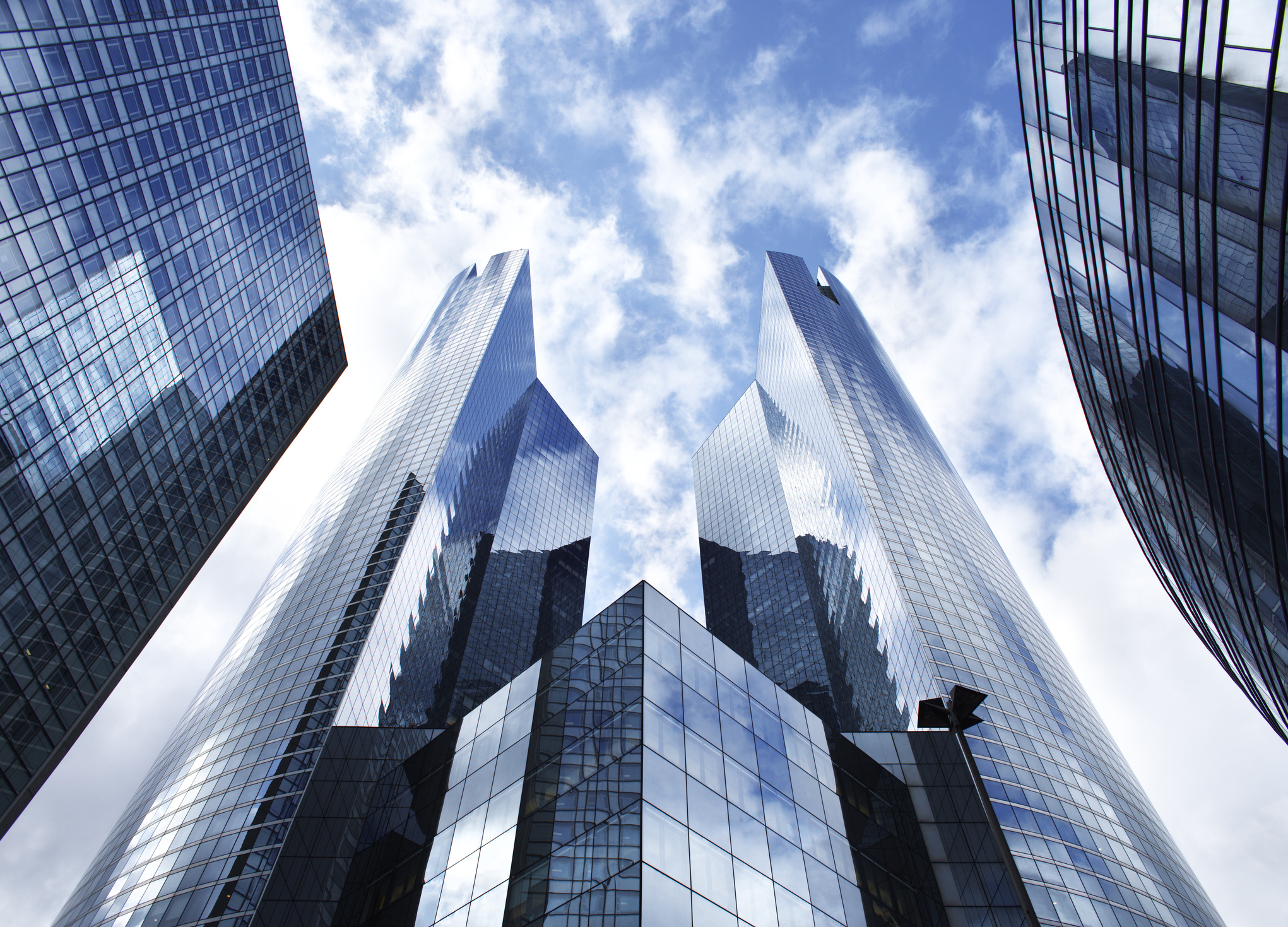 Commercial buildings.
