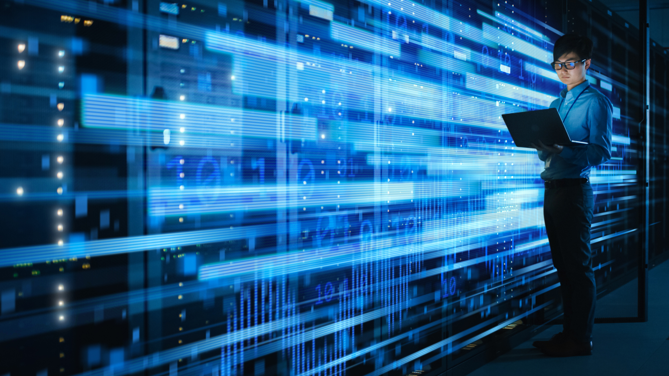 A data center worker.