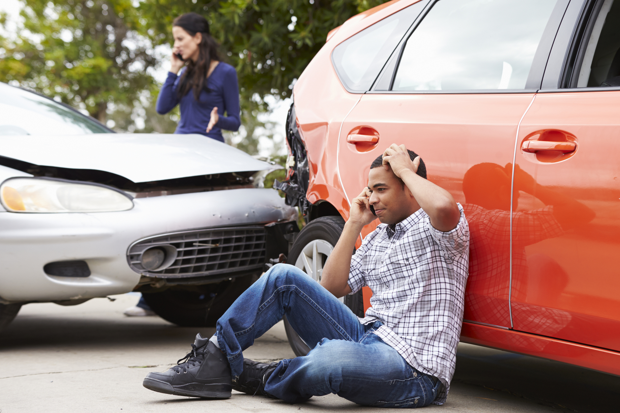 People involved in fender bender