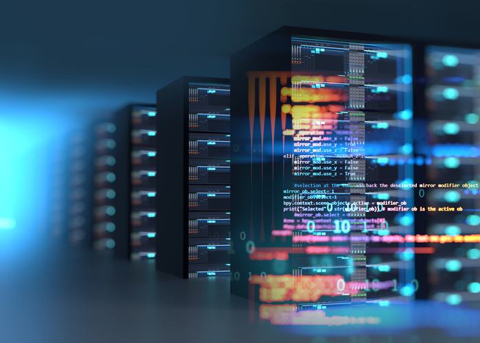 Various servers with market data overlayed.