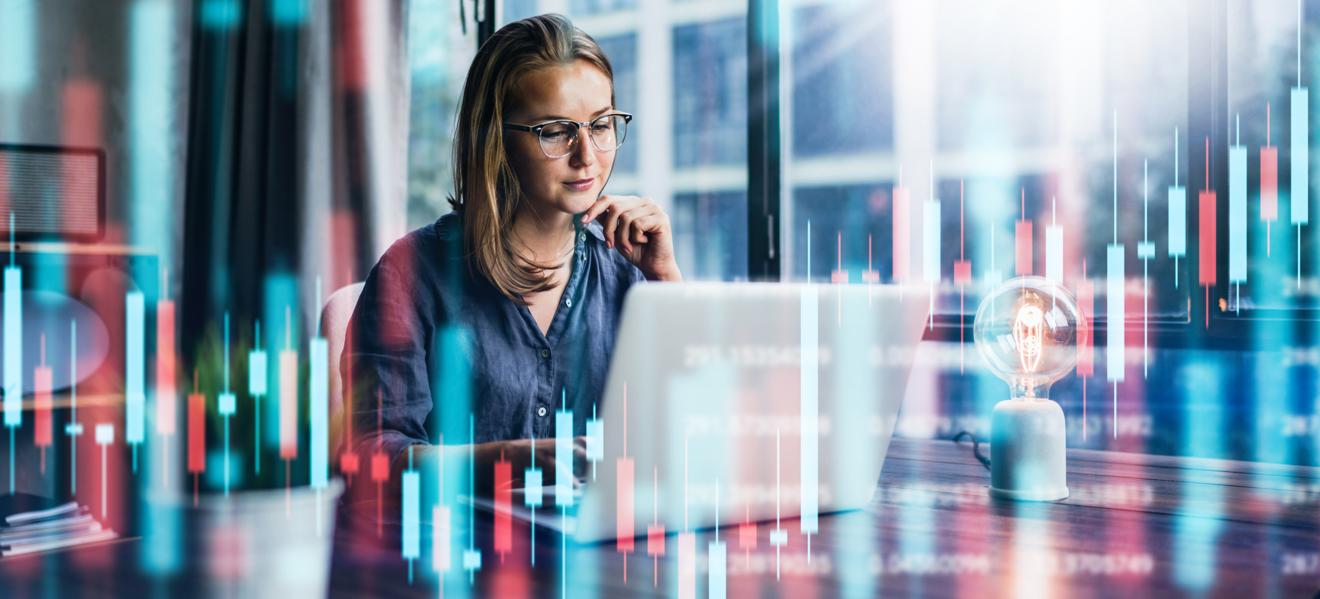 Smart investor looking for stocks to buy.