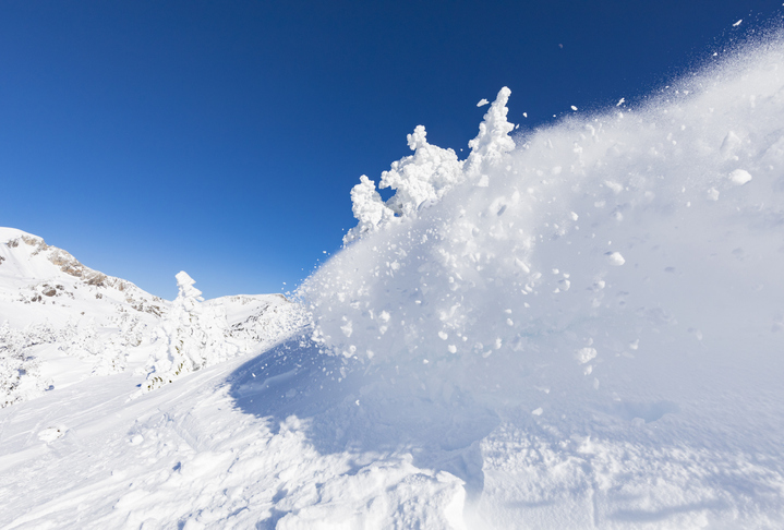 Photo of an avalanche.