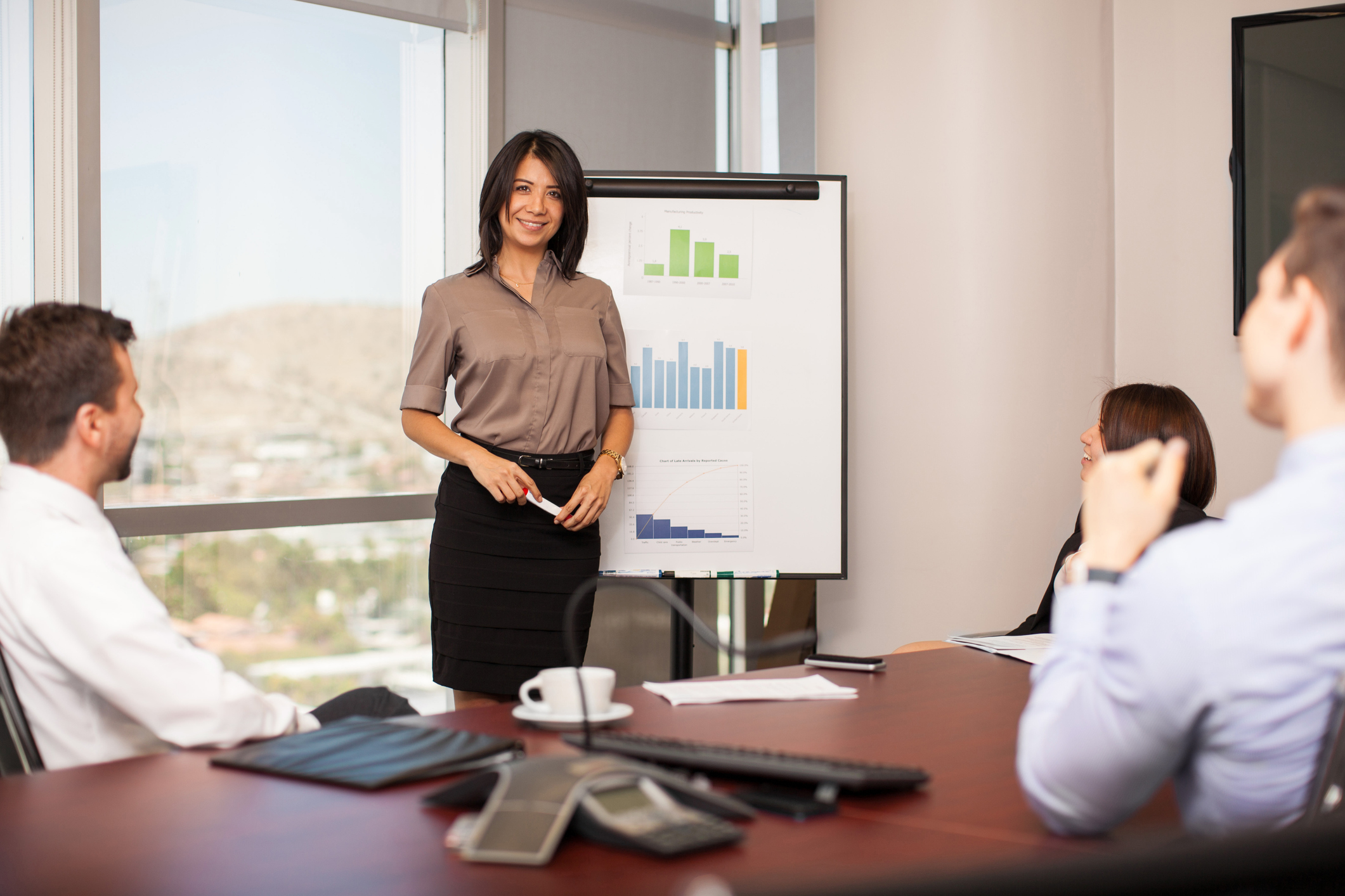 Person giving a presentation.