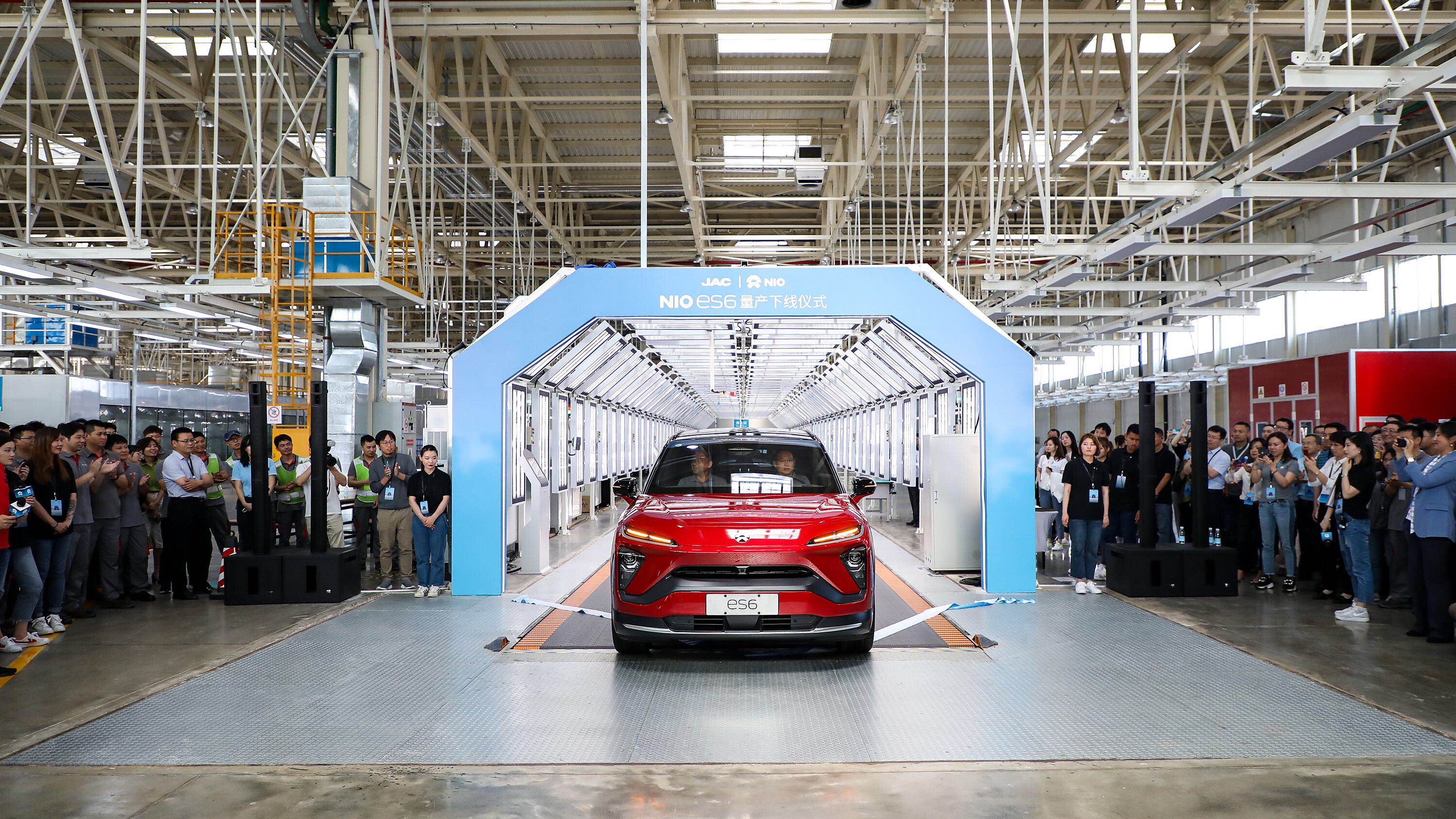 Nio ES6 rolling off the assembly line