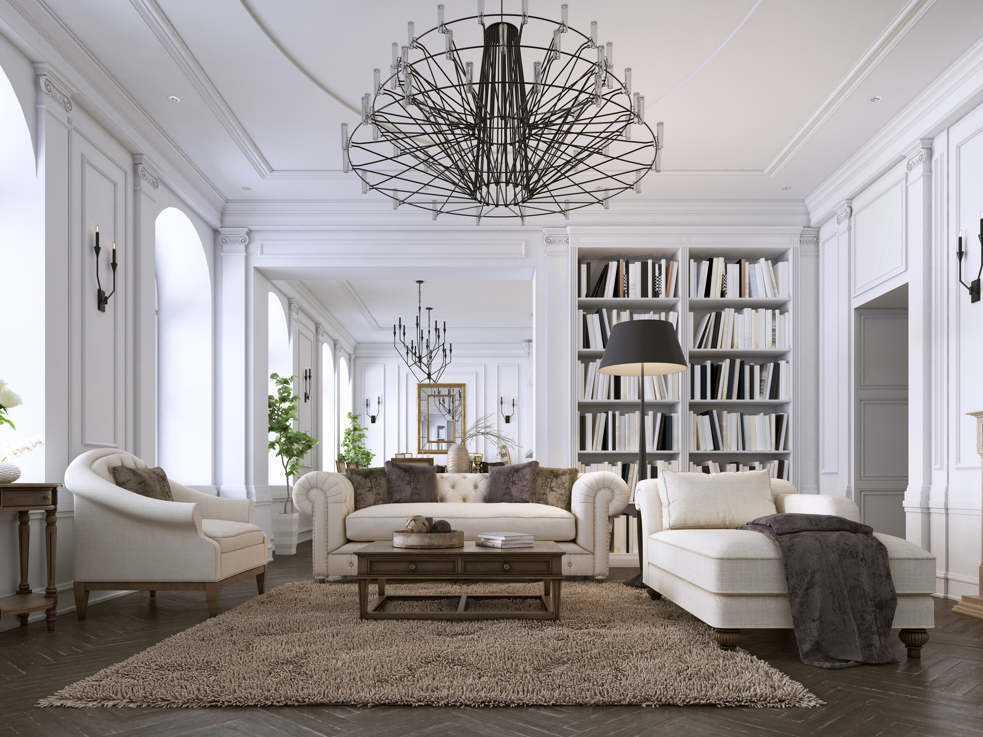 Luxuriously furnished living room