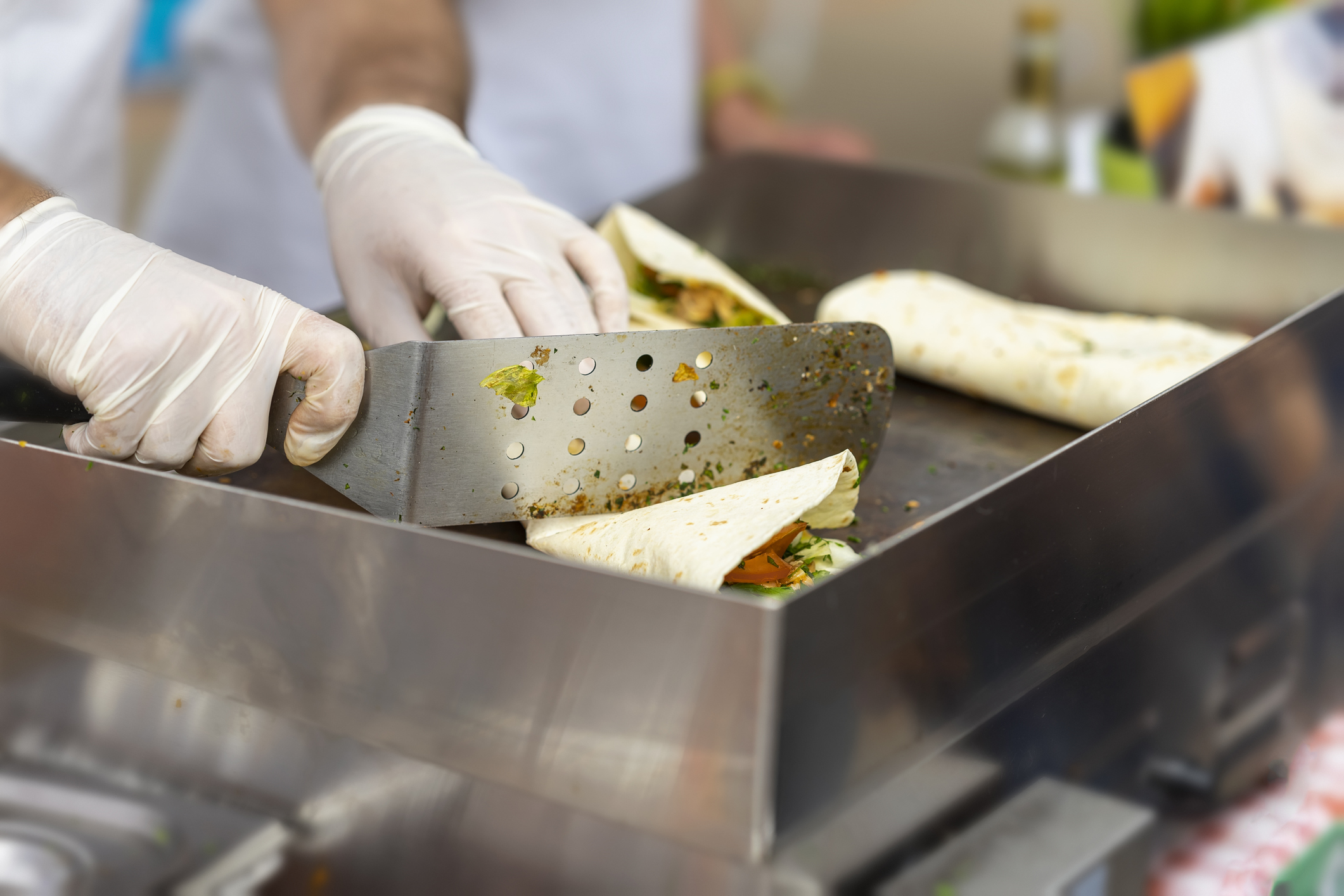 A chef cooking Tex-Mex cuisine.