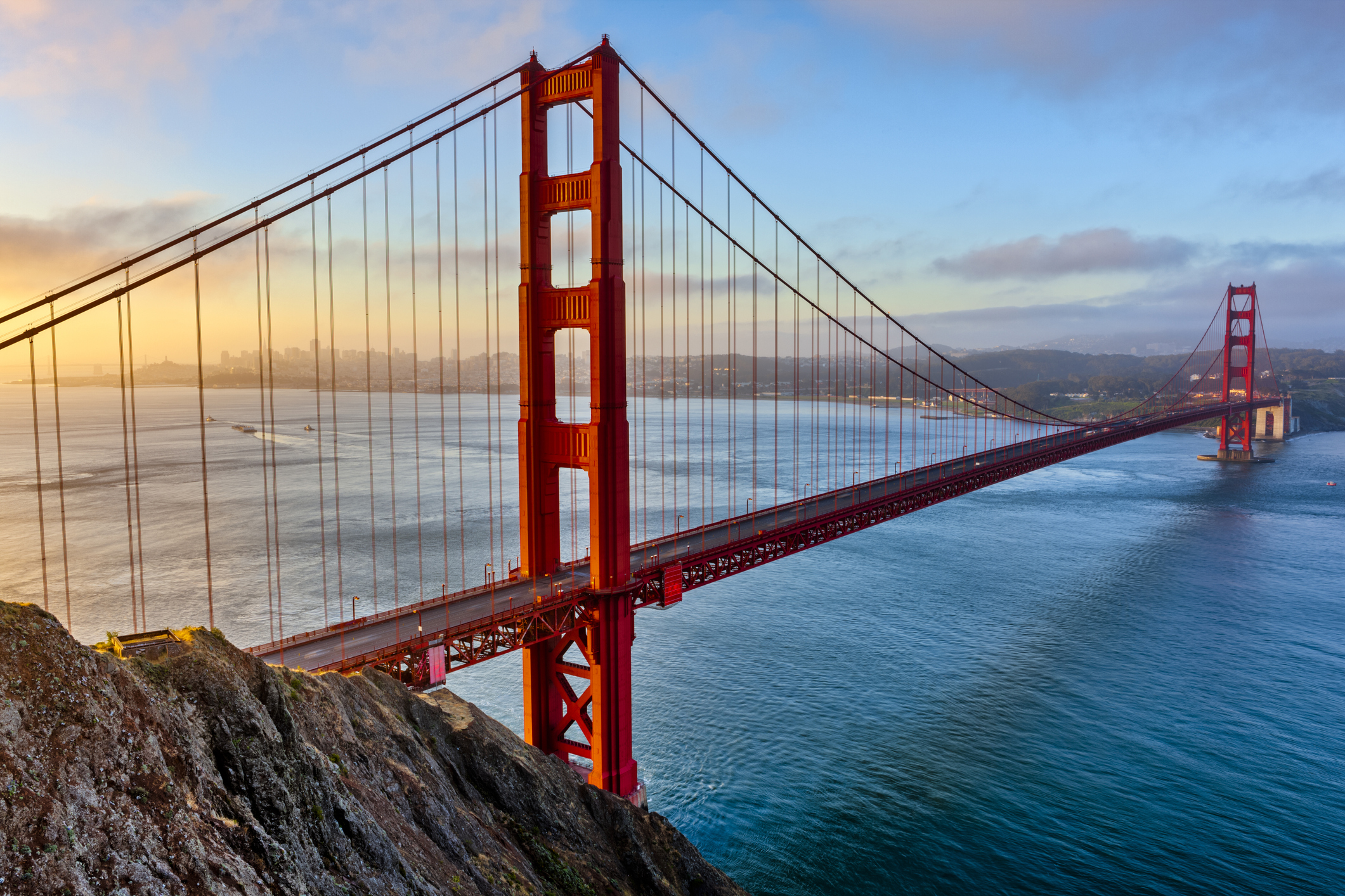 The Golden Gate Bridge.