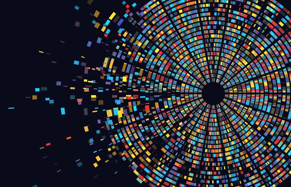 A color wheel breaking apart.
