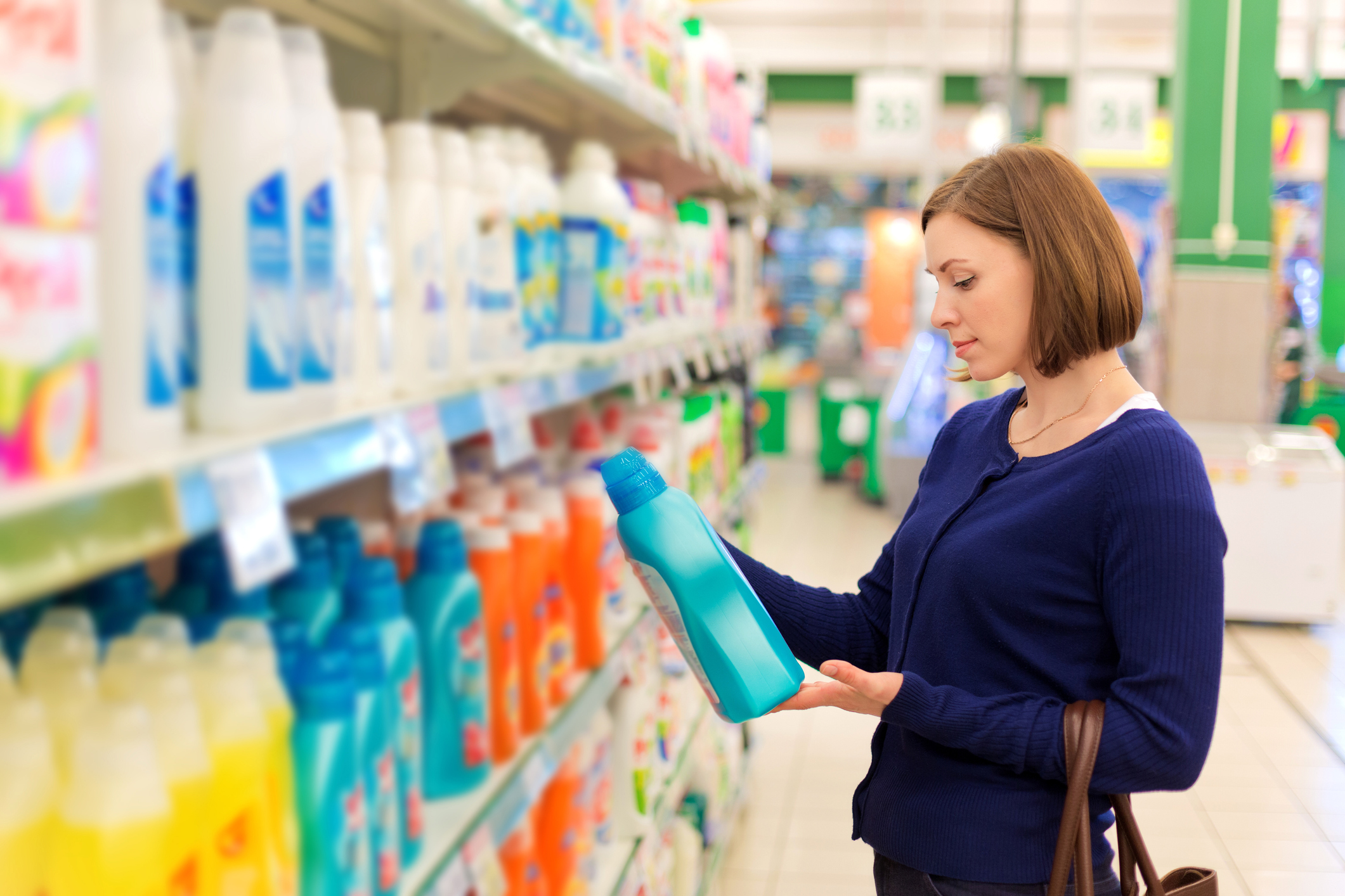 A customer shopping for home supplies.