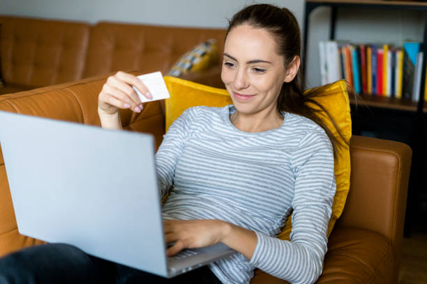 Person shopping online.