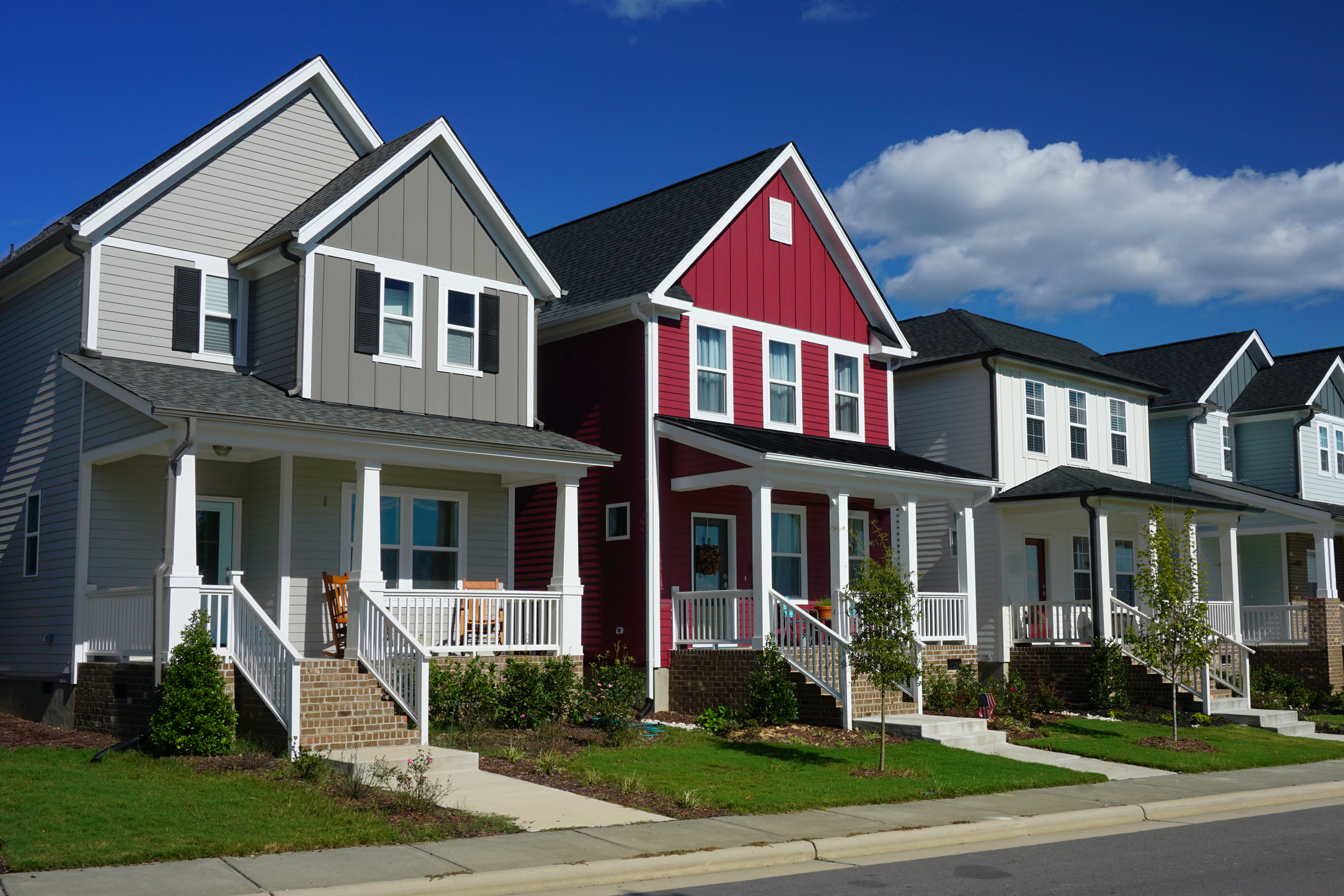 A line of houses.